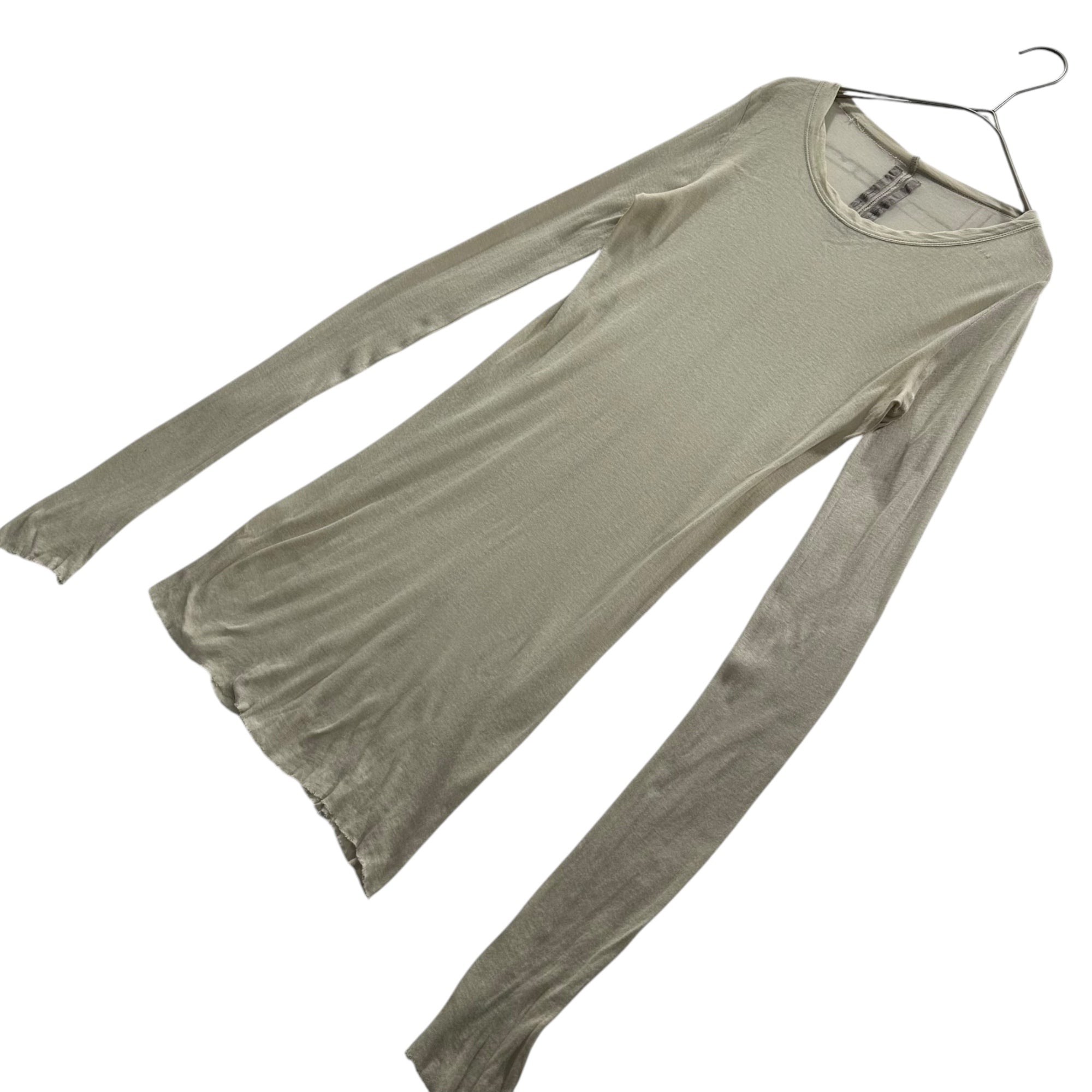 Rick Owens(リックオウエンス) 16SS  L/S Ribbed T-Shirt 長袖 リブ カットソー RP16S9201 40 ベージュ Tシャツ