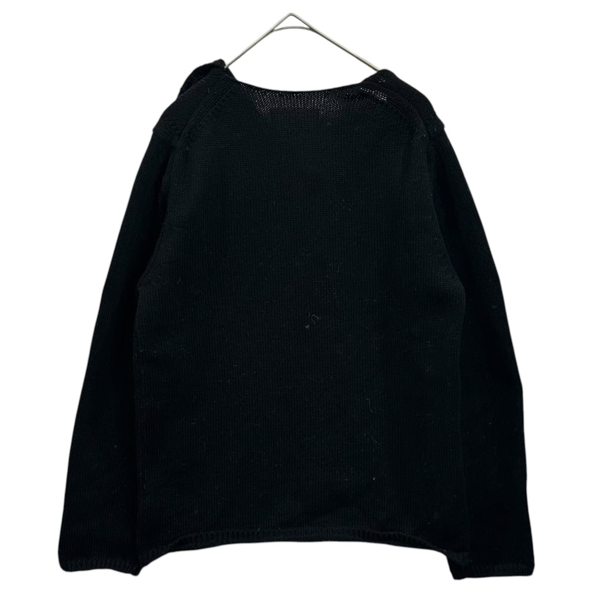 COMME des GARCONS COMME des GARCONS(コムデギャルソンコムデギャルソン) 2022AW Single-collar wool knit blouse 片襟 ウール ニット ブラウス RJ-N508 XS ブラック