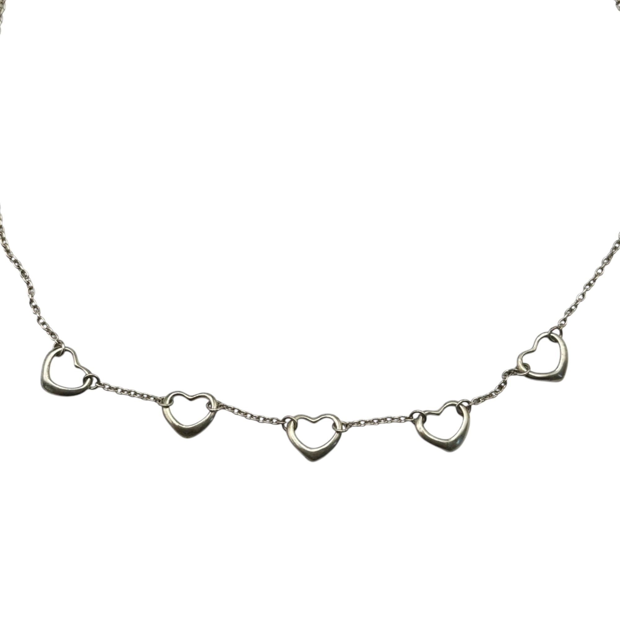 TIFFANY & CO.(ティファニー) Elsa Peretti 5-Link Open Heart Necklace エルサ ペレッティ 5連 オープンハート ネックレス シルバー