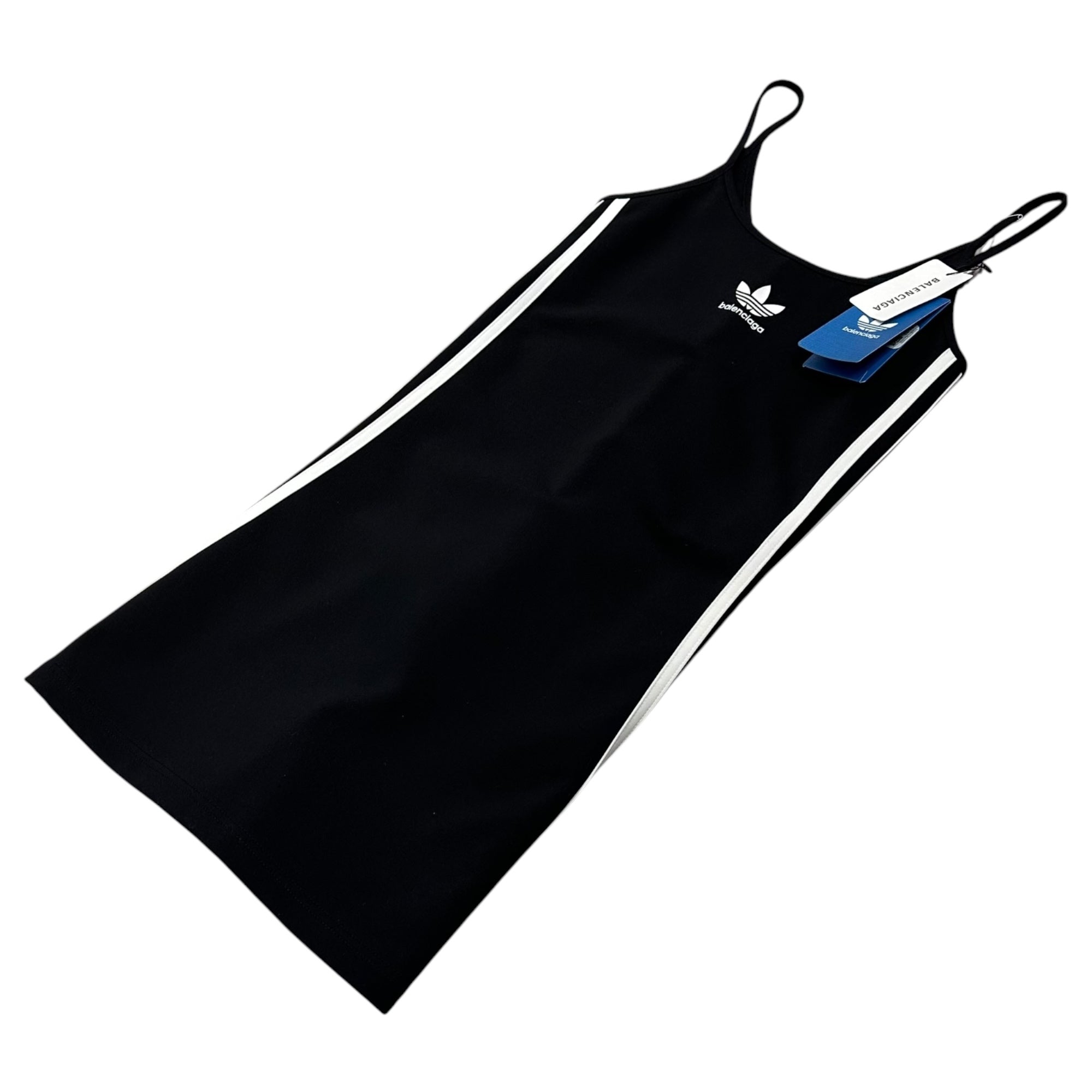 BALENCIAGA×adidas (バレンシアガ×アディダス) 3-Line Camisole Dress スリーライン キャミソール ドレス 712287 34 ブラック×ホワイト