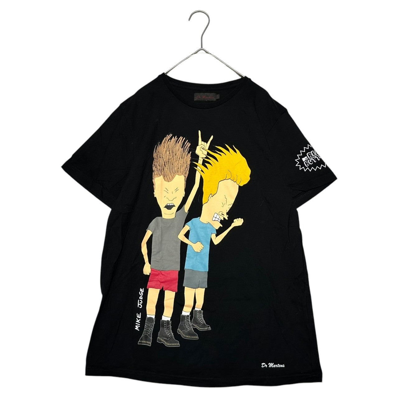 DR.MARTENS×Beavis & Butthead(ドクターマーチン×ビーバスアンドバットヘッド) 2017 MIKE JUDGE Collaboration T-shirt コラボ プリント Tシャツ S ブラック