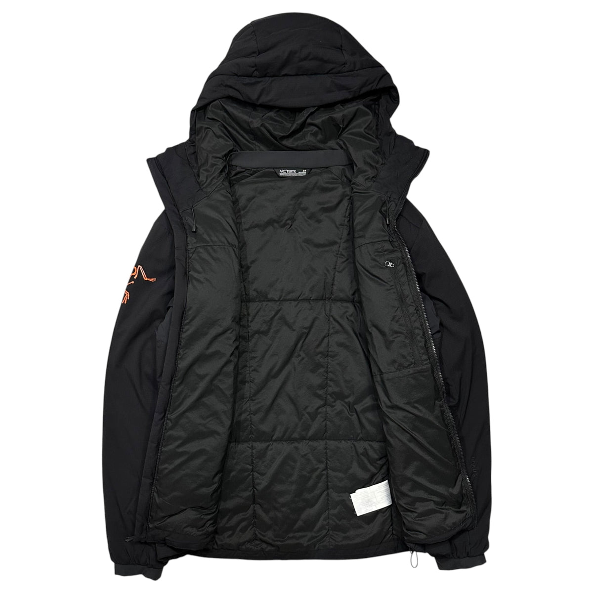 ARC'TERYX(アークテリクス) 2020AW BEAMS LOGO ATOM AR HOODY ビームス ロゴ アトム 中綿 フーディ ジャケット 28176-126048 S ブラック×オレンジ