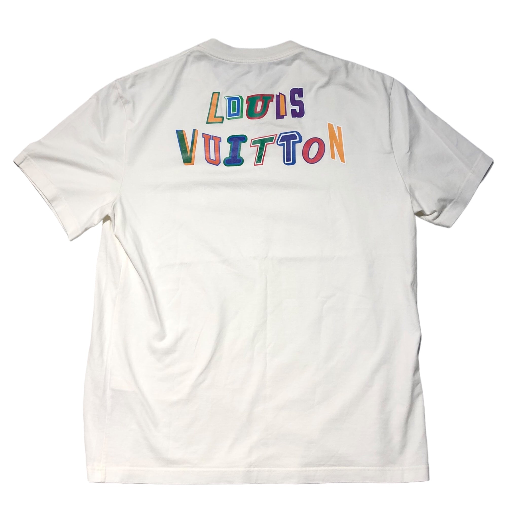 LOUIS VUITTON(ルイヴィトン) 21AW ×NBA BACK LETTER LV TEE バックレター Tシャツ RM212M DT3  HLY20W L ホワイト×マルチカラー