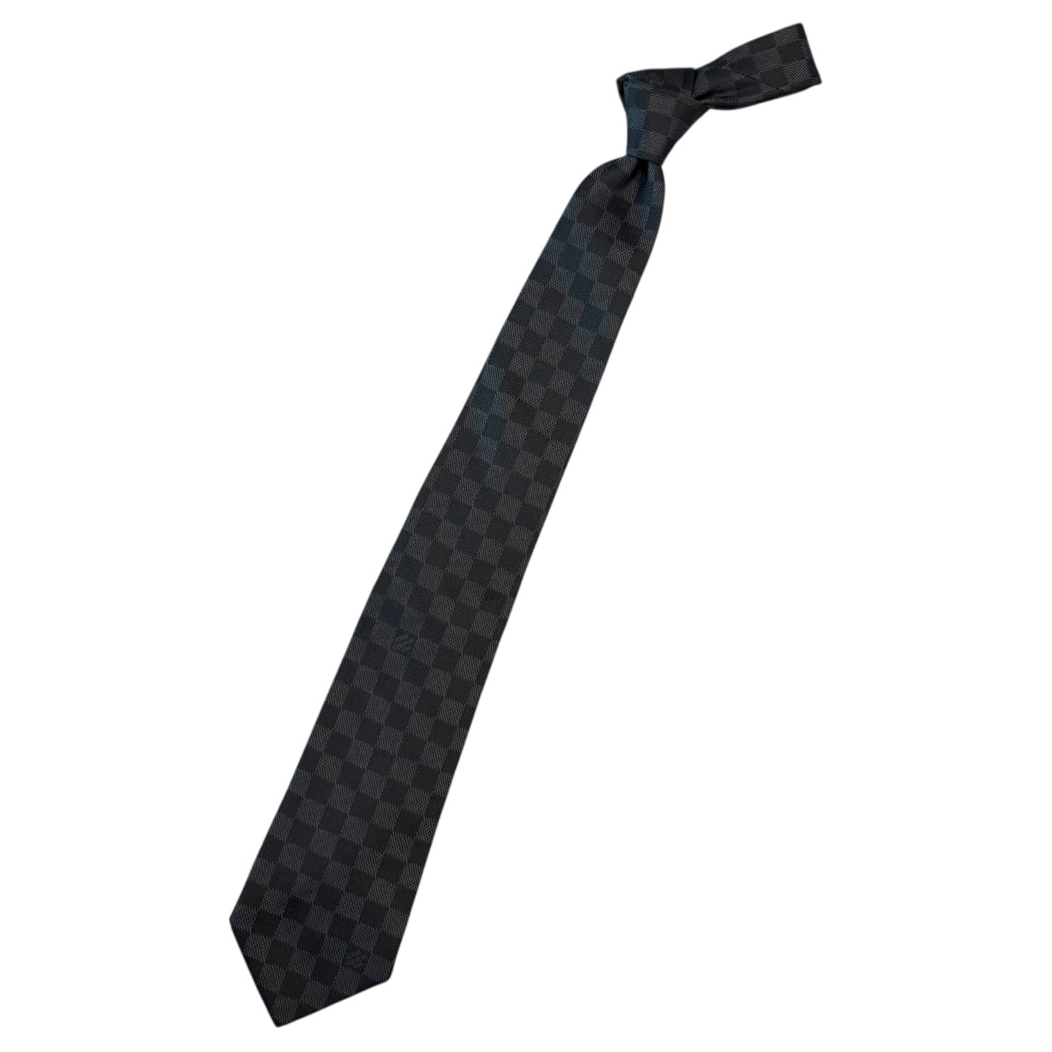 LOUIS VUITTON(ルイヴィトン) Damier Graphite Silk Tie 9cm ダミエ