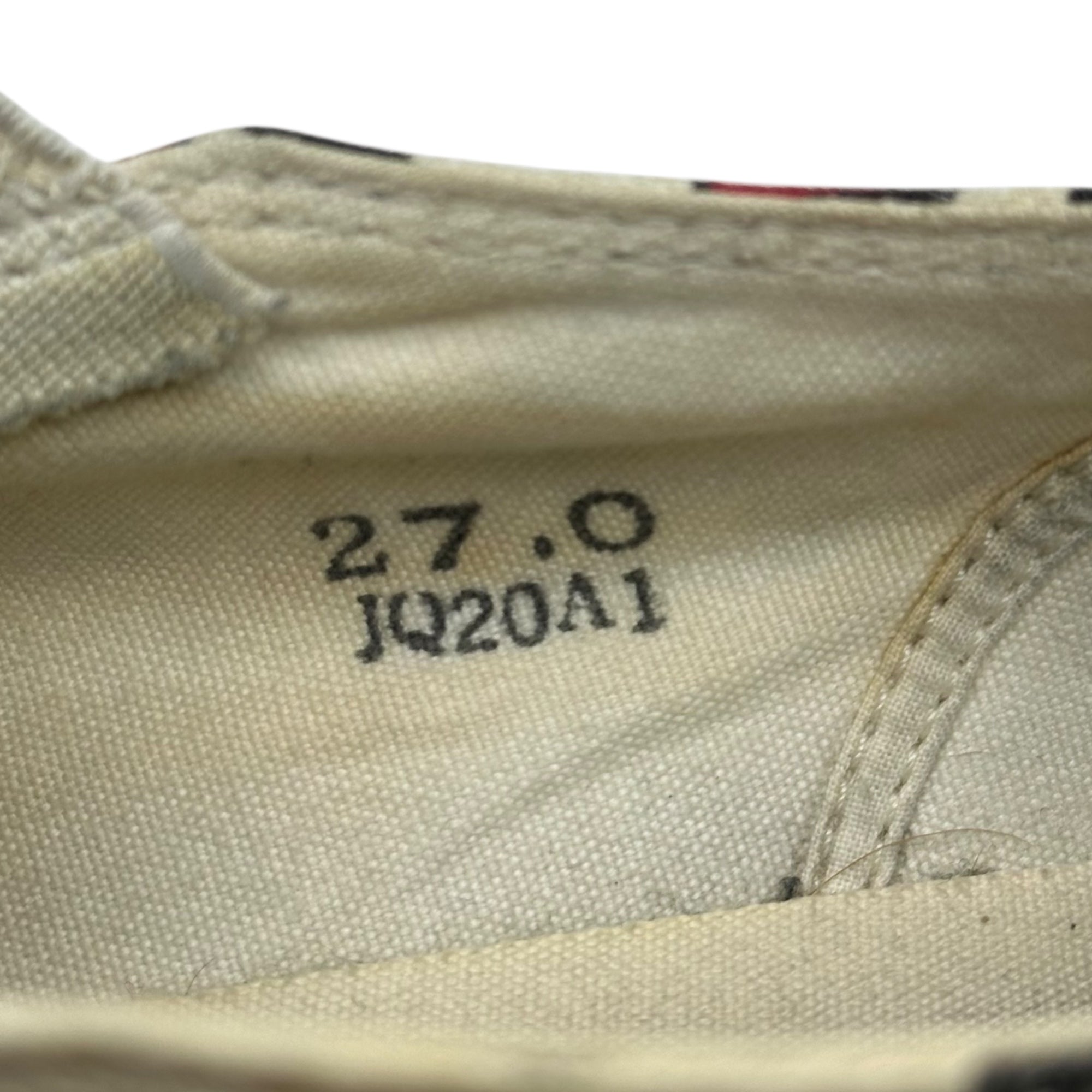 COMME des GARCONS HOMME PLUS(コムデギャルソンオムプリュス) 06SS Rolling Stones Lips & Tongue Print Slip-Ons ローリング ストーンズ リップ＆タン プリント スリッポン JQ25A1 27.0cm ブラック×レッド スニーカー コラボ