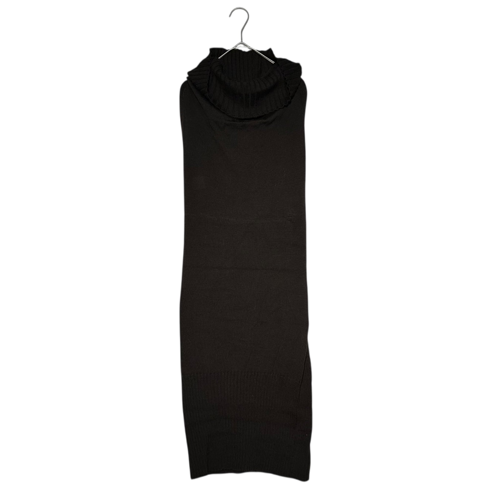 Y's(ワイズ) Off-turtleneck sleeveless knit dress オフタートルネック ノースリーブ ニット ワンピース YB-L07-191 FREE ダークブラウン