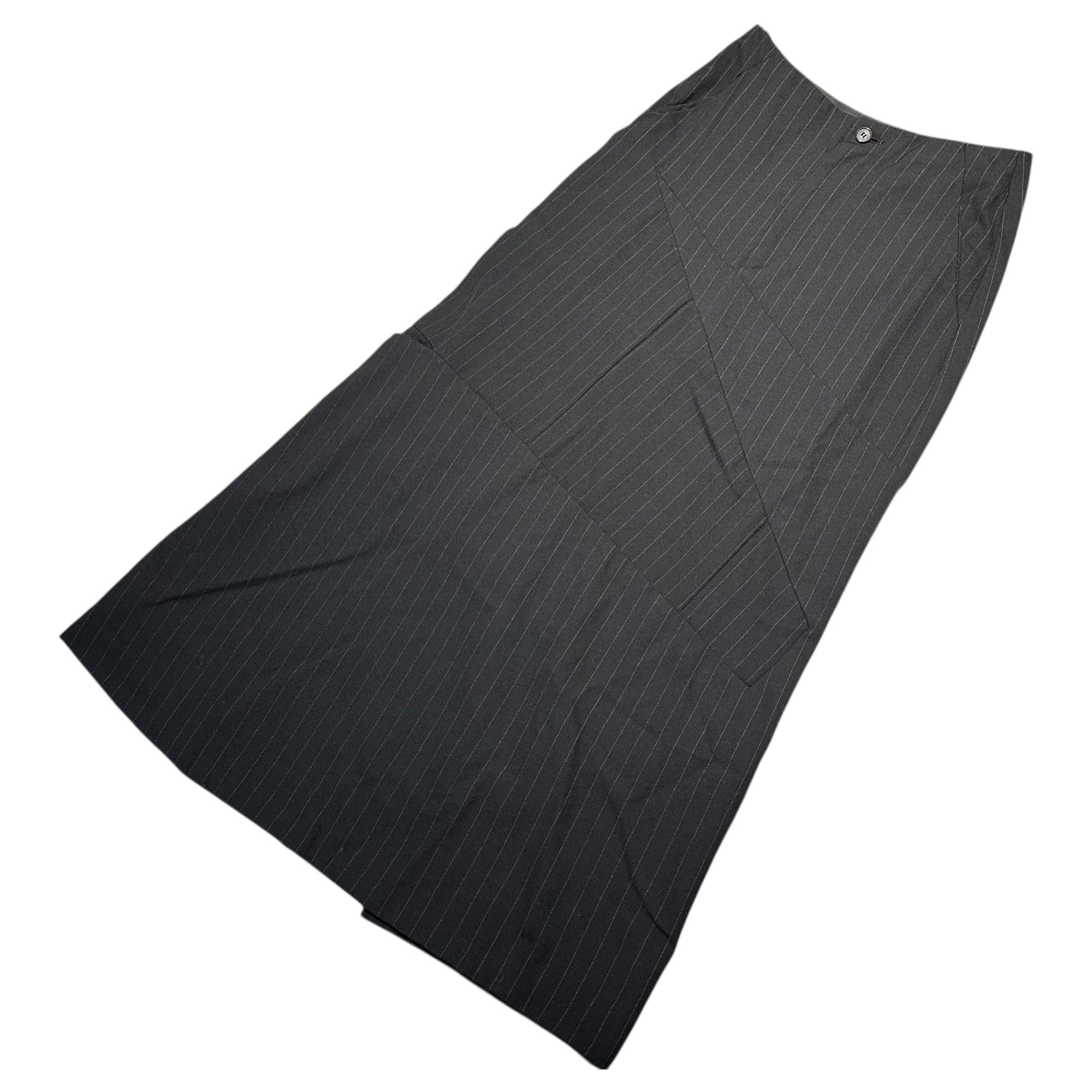 COMME des GARCONS(コムデギャルソン) 93SS Same Fabric Patchwork Tight Long Skirt 同素材 パッチワーク タイト ストライプ ロング スカート GS-11004S S ブラック 90's 90年代 ヴィンテージ アーカイブ AD1992