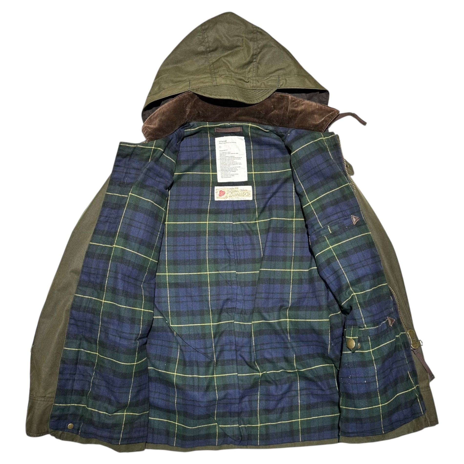 WTAPS(ダブルタップス) 14AW The British Millerain OILED JK オイルド ジャケット 142GWDT-JKM07 1 オリーブ フーデッド ミリタリー