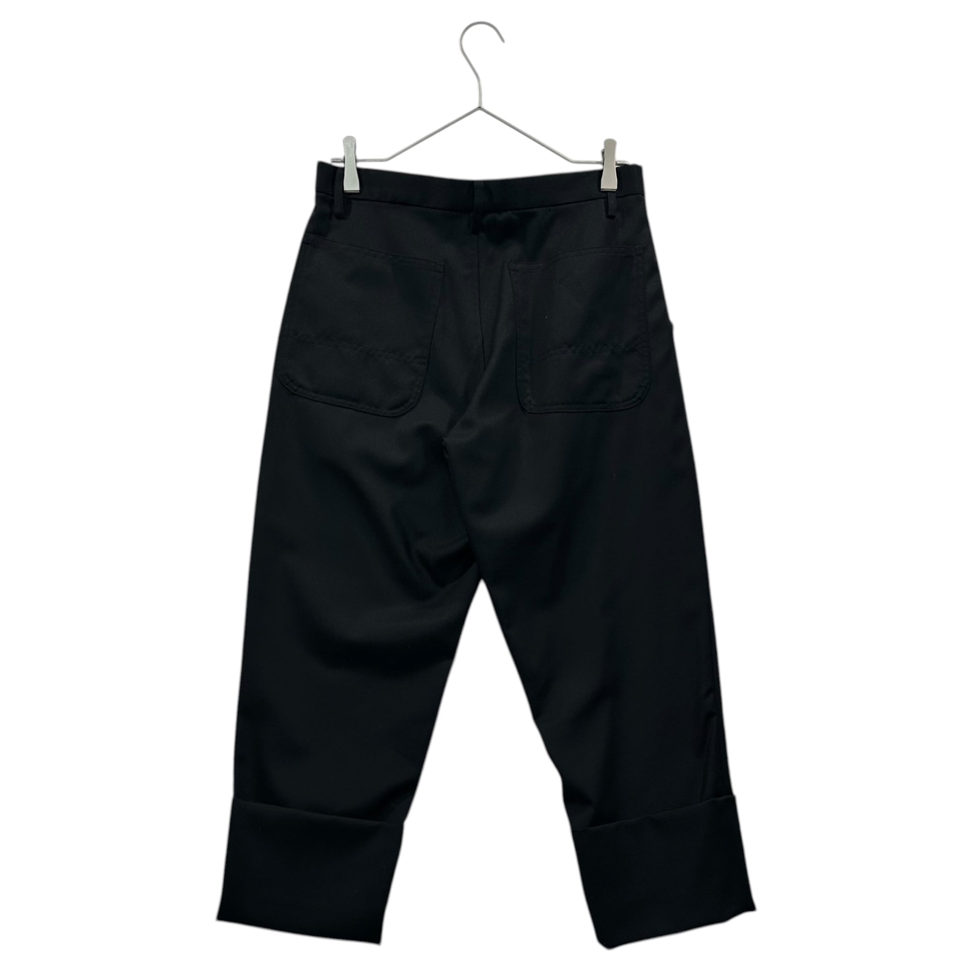 BLACK COMME des GARCONS(ブラックコムデギャルソン) 13SS Wool Straight-Leg Cropped Trousers ウール ストレート クロップド スラックス パンツ 1K-P002 S ブラック AD2012 男性着用可能
