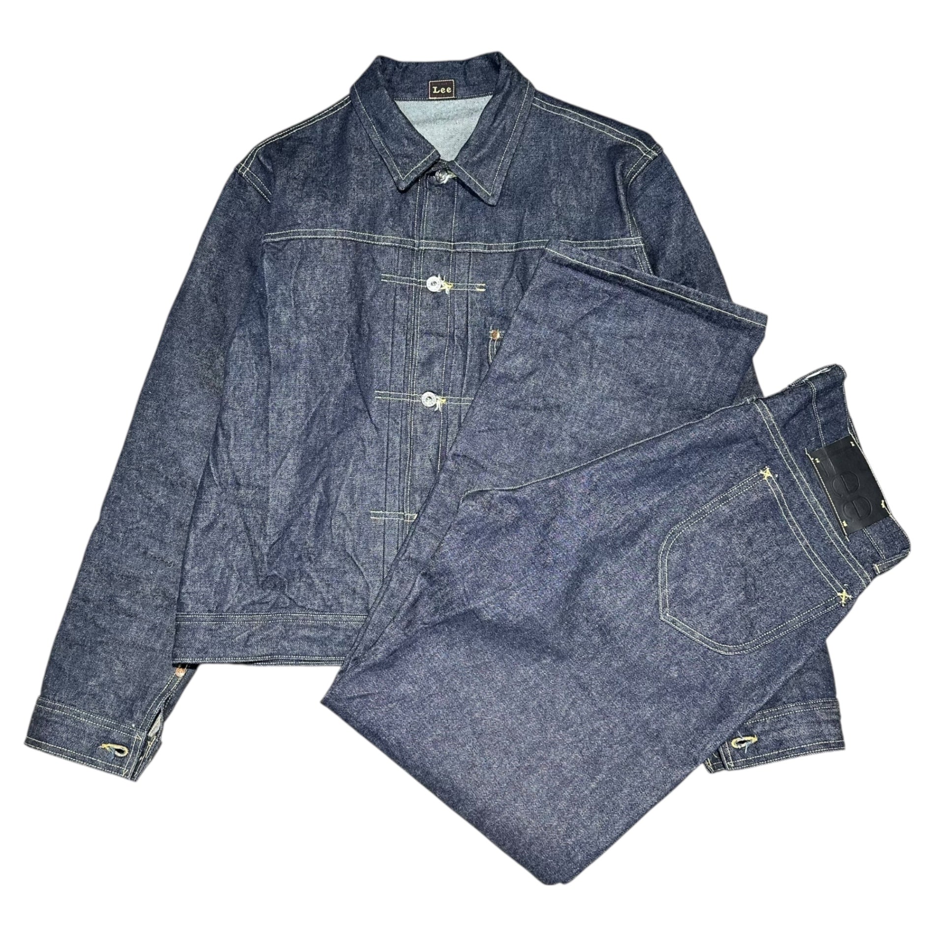 Schott×Lee(ショット×リー) 25SS WWII 101J COWBOY JACKET & PANTS カウボーイ デニム ジャケット & パンツ セットアップ LB0597 LB0598 JKT:42  PT:34 インディゴ コラボ