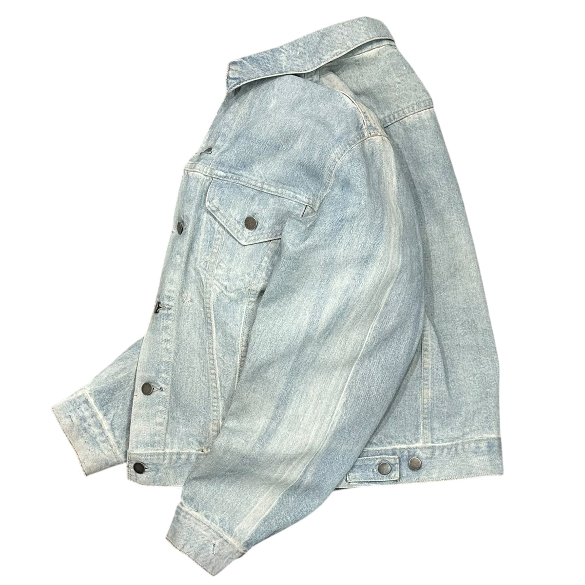 Maison Martin Margiela(メゾン マルタンマルジェラ) 2003SS Artisanal Waxed Denim Jacket アーティザナル ワックス デニム ジャケット 611B007002 M(XL程度) ライトインディゴ 00's ペンキ アーカイブ