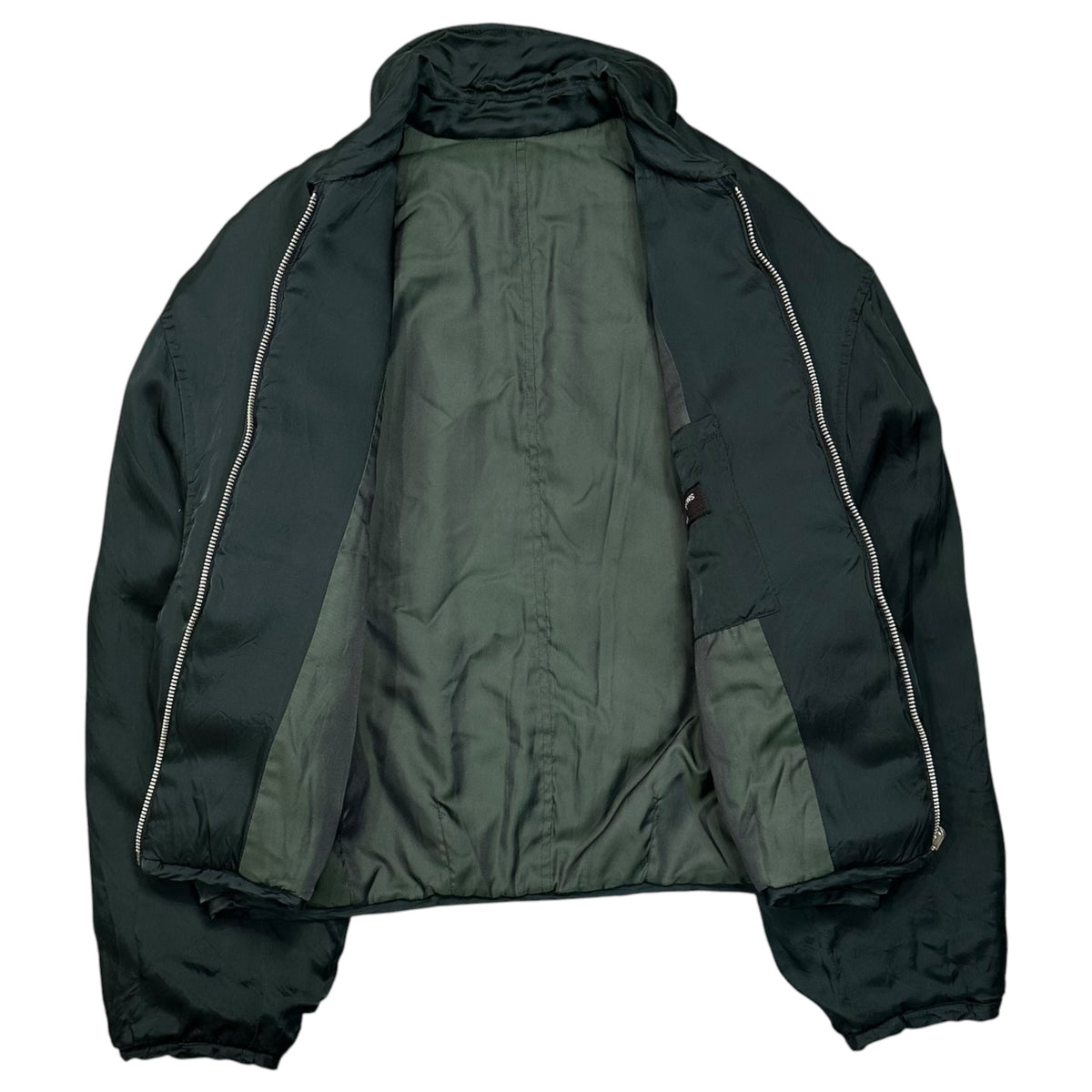 COMME des GARCONS HOMME PLUS(コムデギャルソンオムプリュス) 1990AW Reversible Padded Bomber Jacket リバーシブル 中綿 ボンバー ジャケット PJ-050710 M ダークグリーン AD1990 90s アーカイブ リバーシブル着用可能 大人の不良期