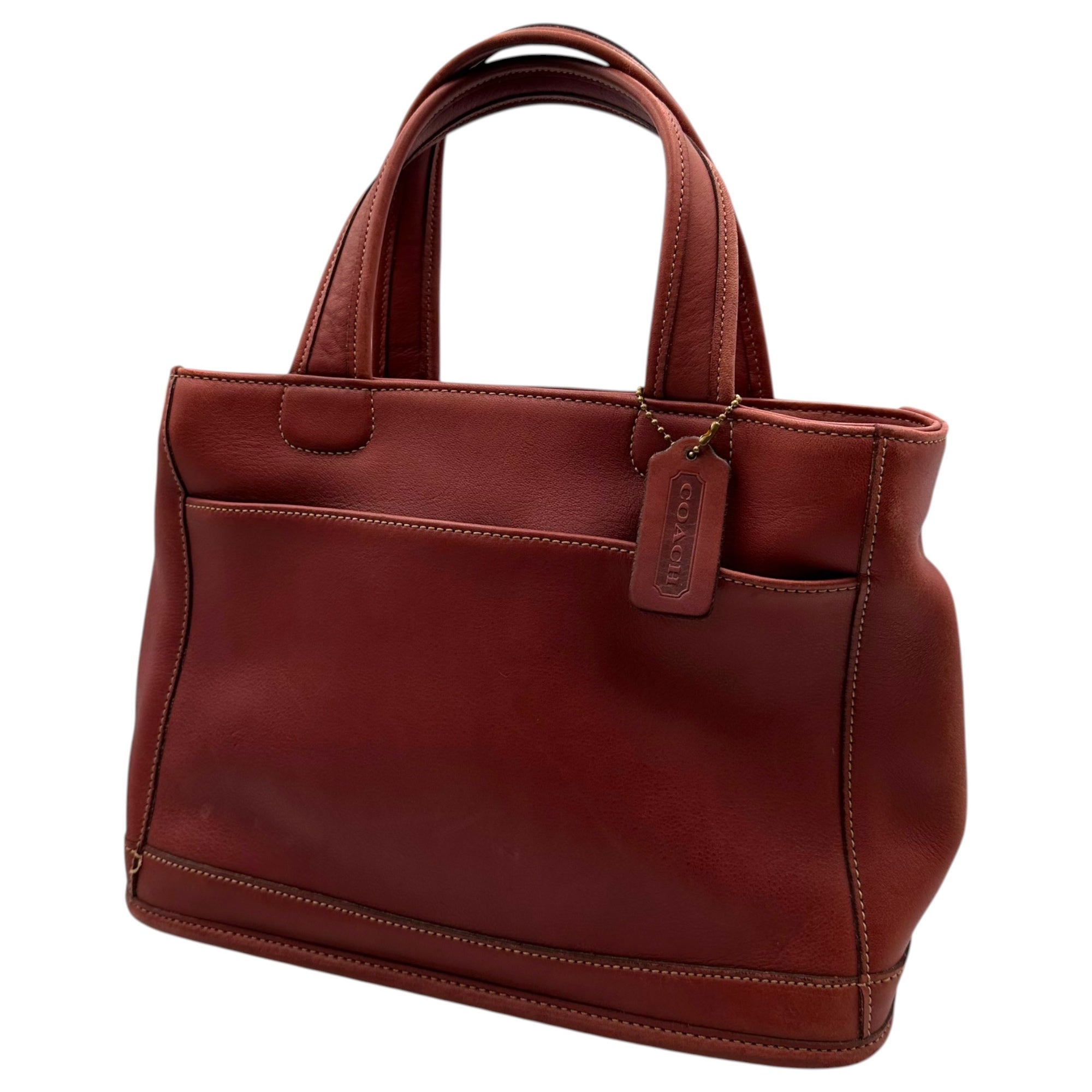 COACH(コーチ) Leather Handbag レザー ハンド バッグ D9303 レッド OLD