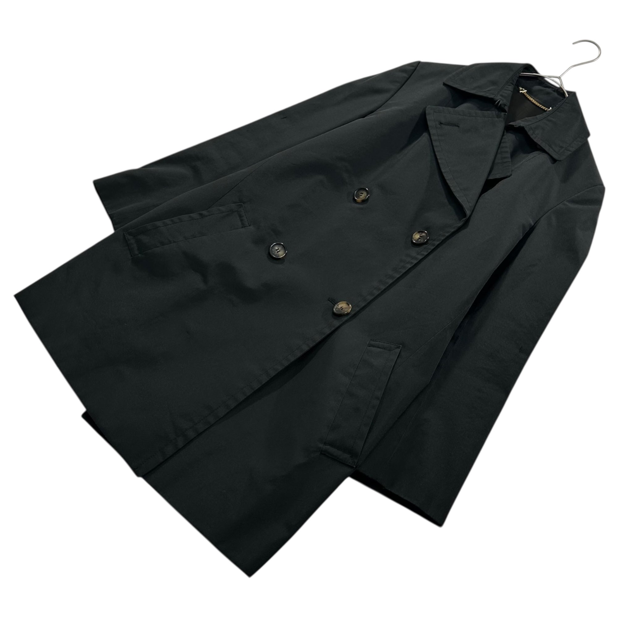 GUCCI(グッチ) 1997 By TOM FORD Short Silk-Blend Trench Coat トムフォード期 シルク混 トレンチ ショート コート 38(M程度) ブラック 90年代 90's