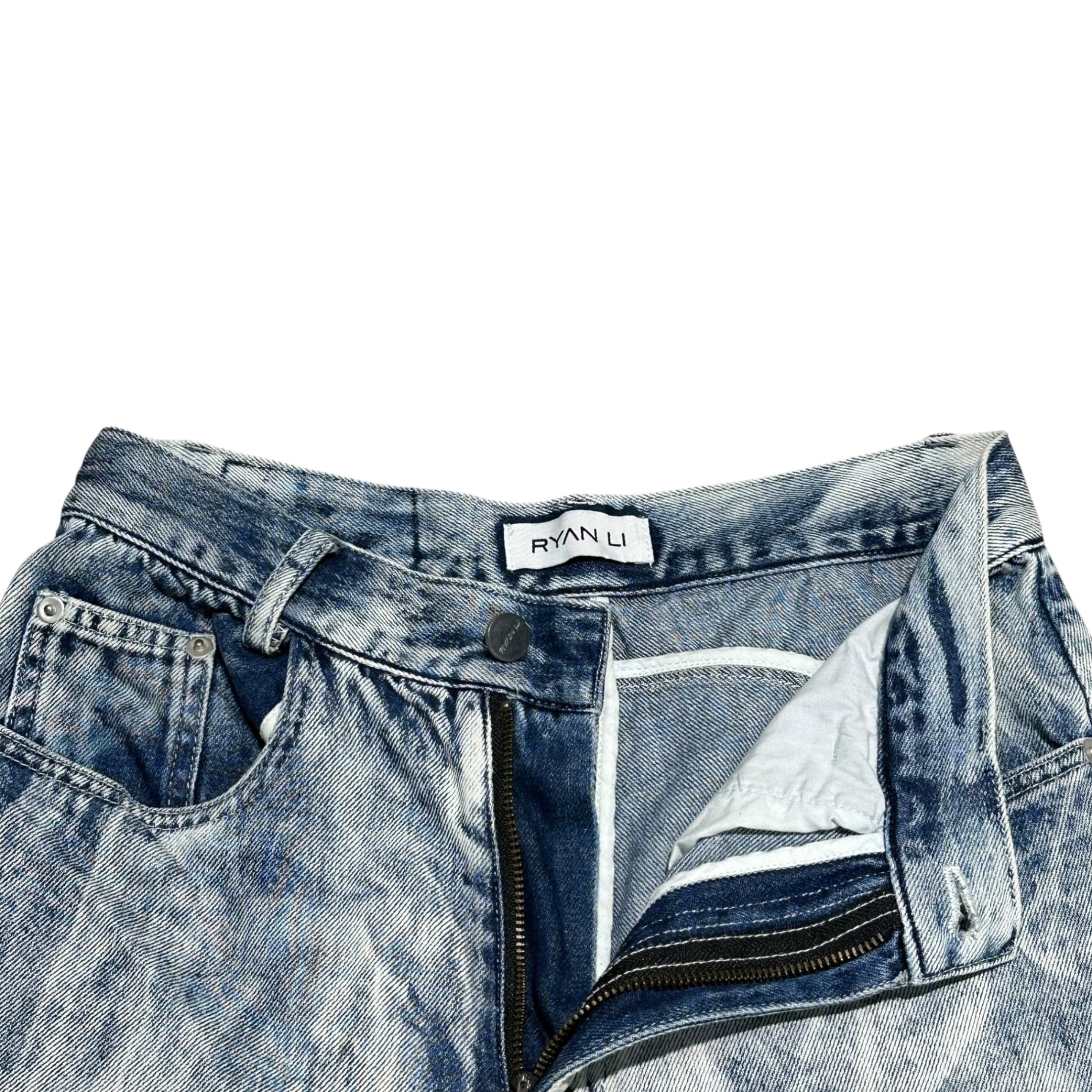 RYAN LI(リャンリー) Washed Denim Jeans ウォッシュド デニム ジーンズ パンツ M インディゴ