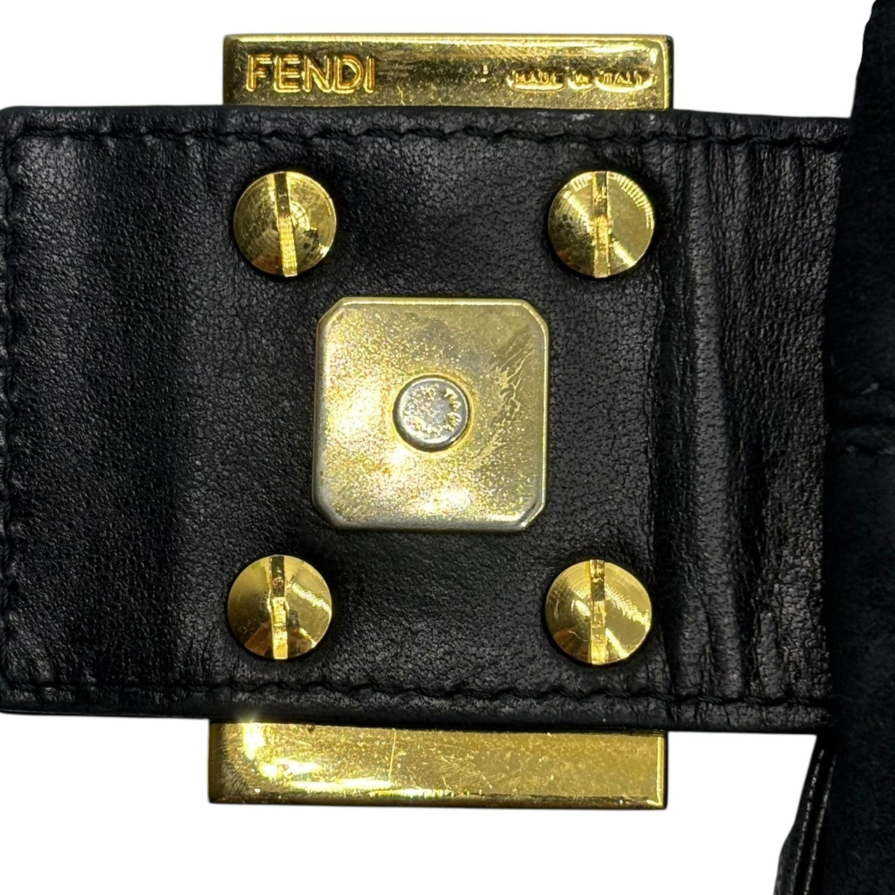 FENDI(フェンディ) Vintage Red glitter finish Suede Mamma Baguette ヴィンテージ 赤 ラメ 加工 スウェード マンマバゲット ショルダーバッグ 2354/26325/009 ブラック×ゴールド×レッド