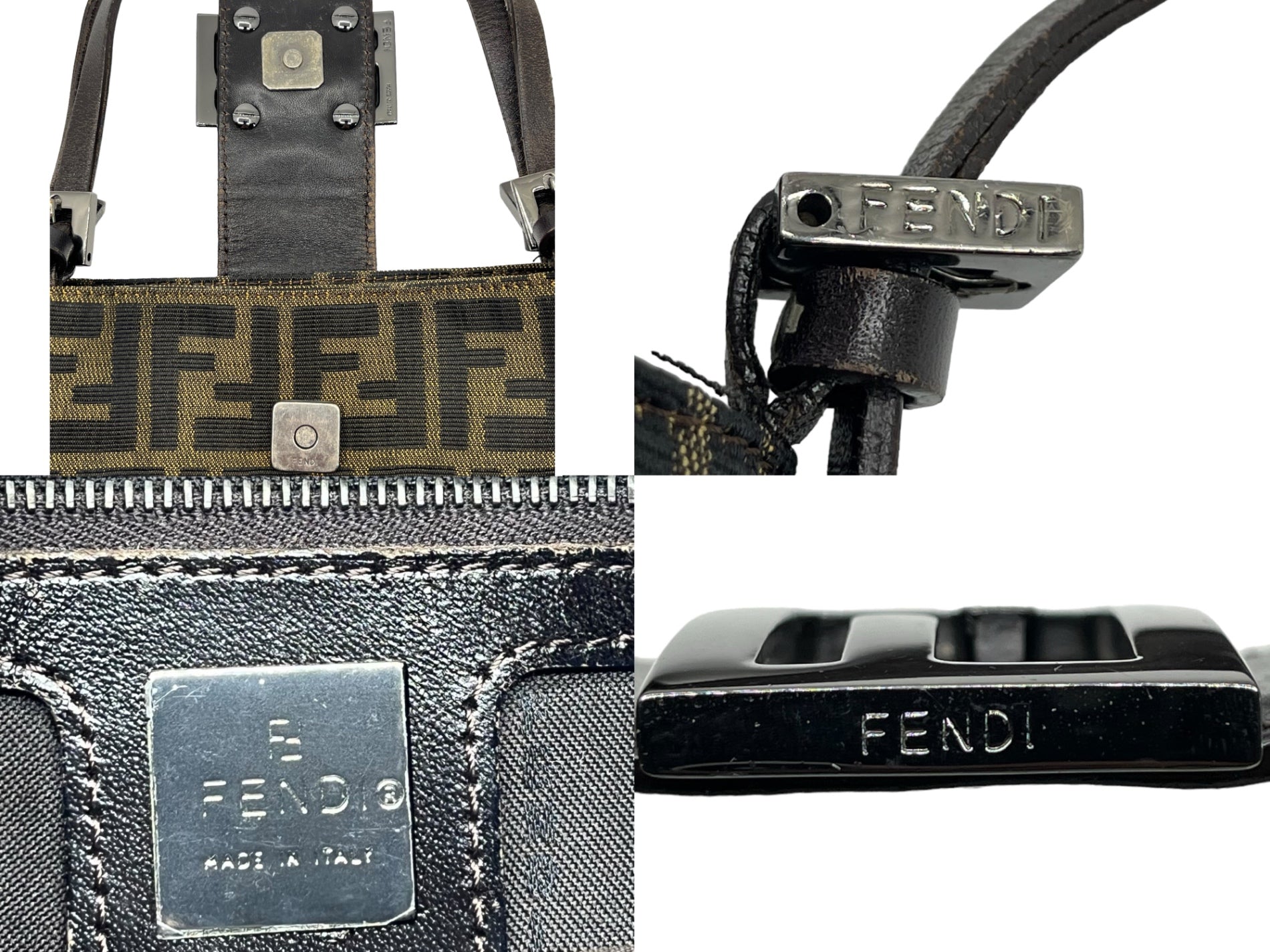 FENDI(フェンディ) Zucca pattern mini one shoulder bag ズッカ柄 ミニ ワンショルダー バッグ 2415-8BK002-019 ブラウン ハンド トート OLD