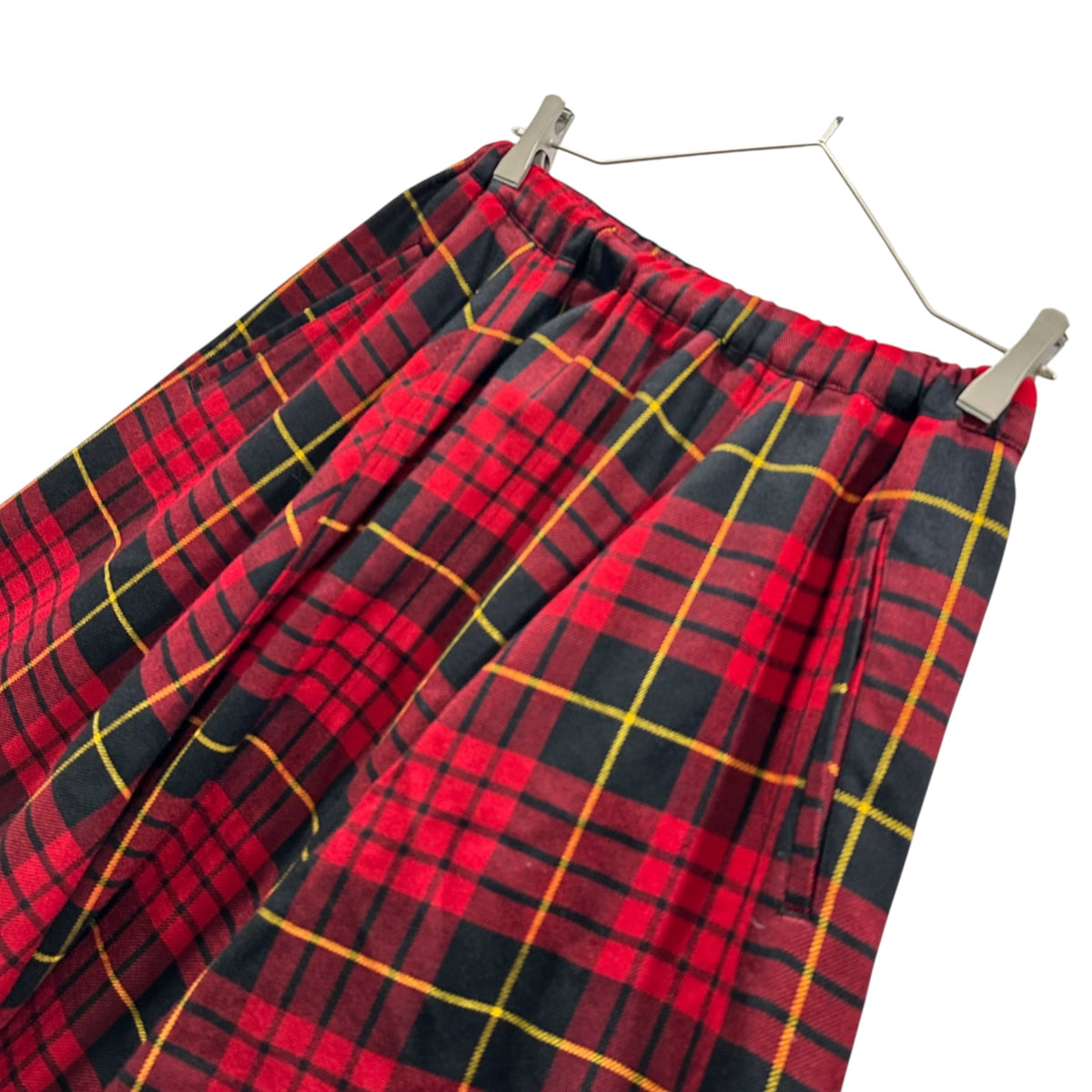 COMME des GARCONS(コムデギャルソン) 2017SS Wool Tartan Check Sarouel Cropped Pants ウール タータンチェック サルエル クロップド パンツ GS-P019 XS レッド×ブラック×イエロー AD2016 男性着用可能