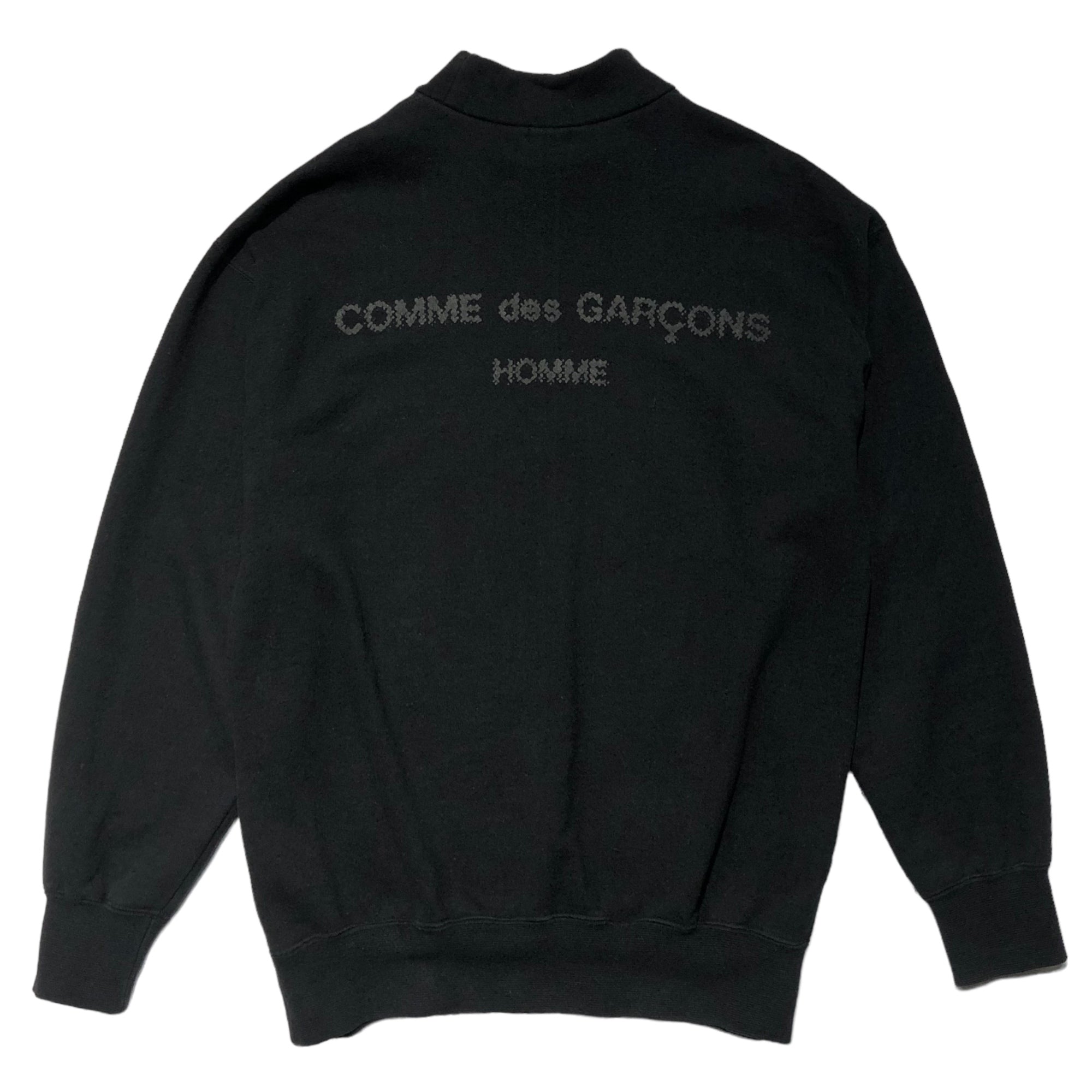 COMME des GARCONS HOMME(コムデギャルソンオム) 90's  Back logo mock neck sweatshirt バック ロゴ モック ネック スウェット 田中オム HT-080230 表記無し(M程度) ブラック AD1991