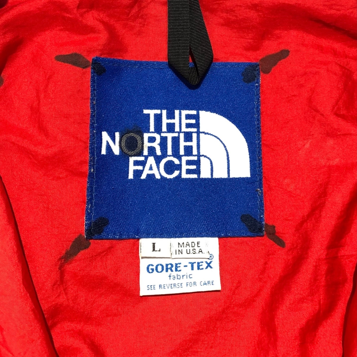 THE NORTH FACE(ノースフェイス) 90's "CORE-TEX" nylon anorak hoodie ナイロン アノラック パーカー L レッド×ブルー 90年代 マウンテンパーカー ジャケット