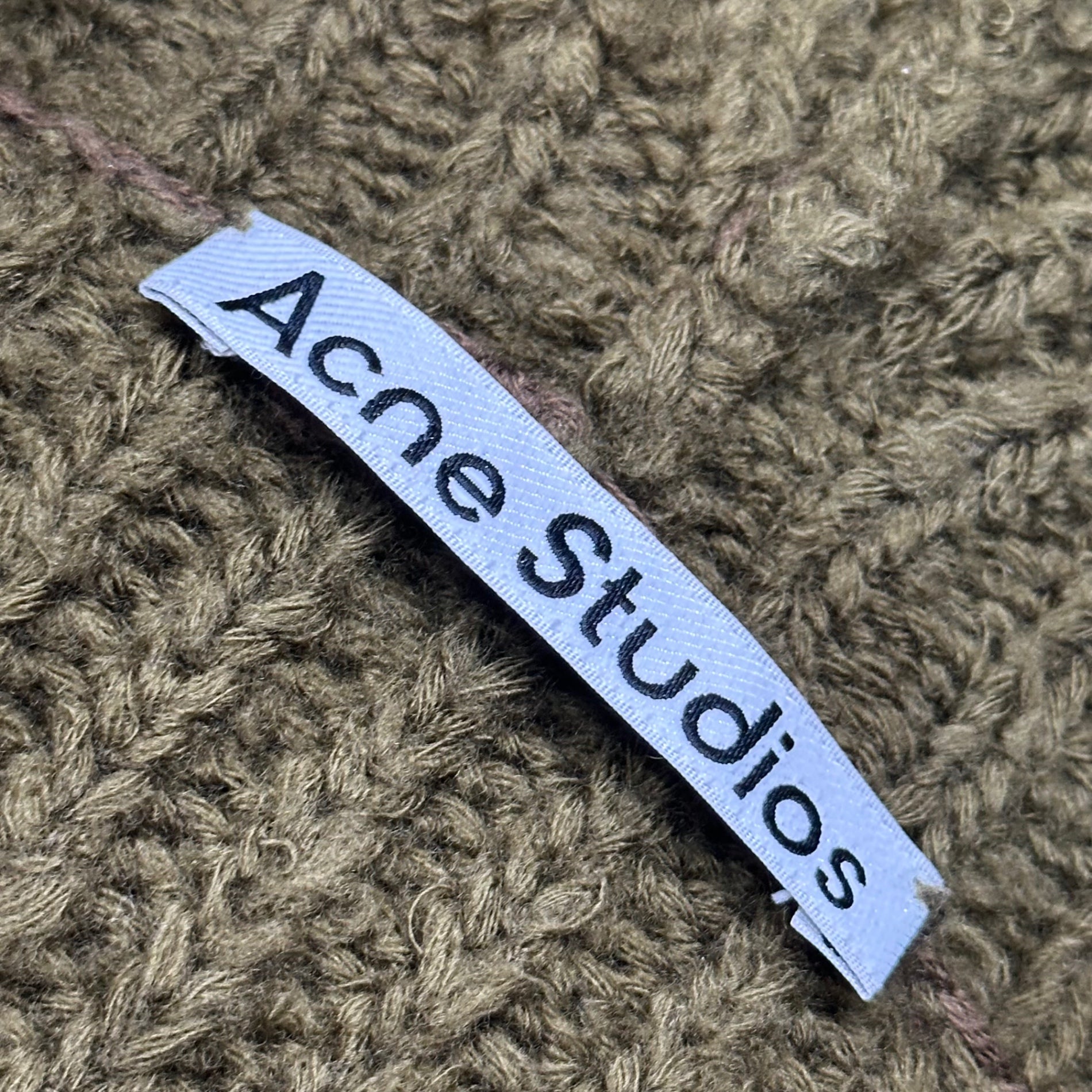 Acne Studios(アクネストゥディオズ) Brushed Wool-Blend Shaggy Ribbed Pullover Hoodie ブラッシュド ウール混 シャギー リブ プルオーバー パーカー FN-WN-KNIT000482 M カーキ