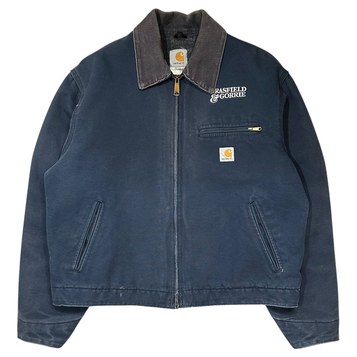 carhartt(カーハート) 2000's Detroit Jacket - Blanket-Lined デトロイト ジャケット ブランケット J01 NVY 44 REGULAR ネイビー 企業物 ダック地