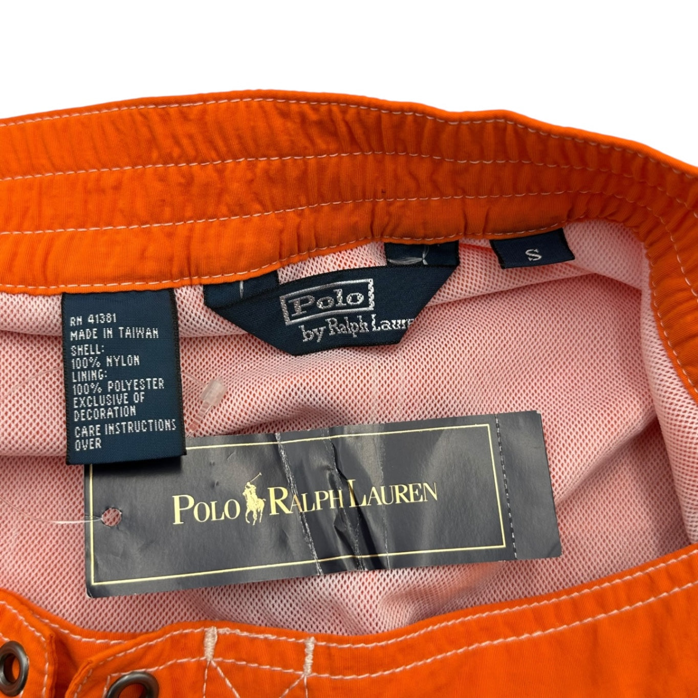 POLO RALPH LAUREN(ポロラルフローレン) Side Pocket Vivid Color Swim Shorts サイドポケット ビビッドカラー スイム ショーツ ハーフパンツ S オレンジ
