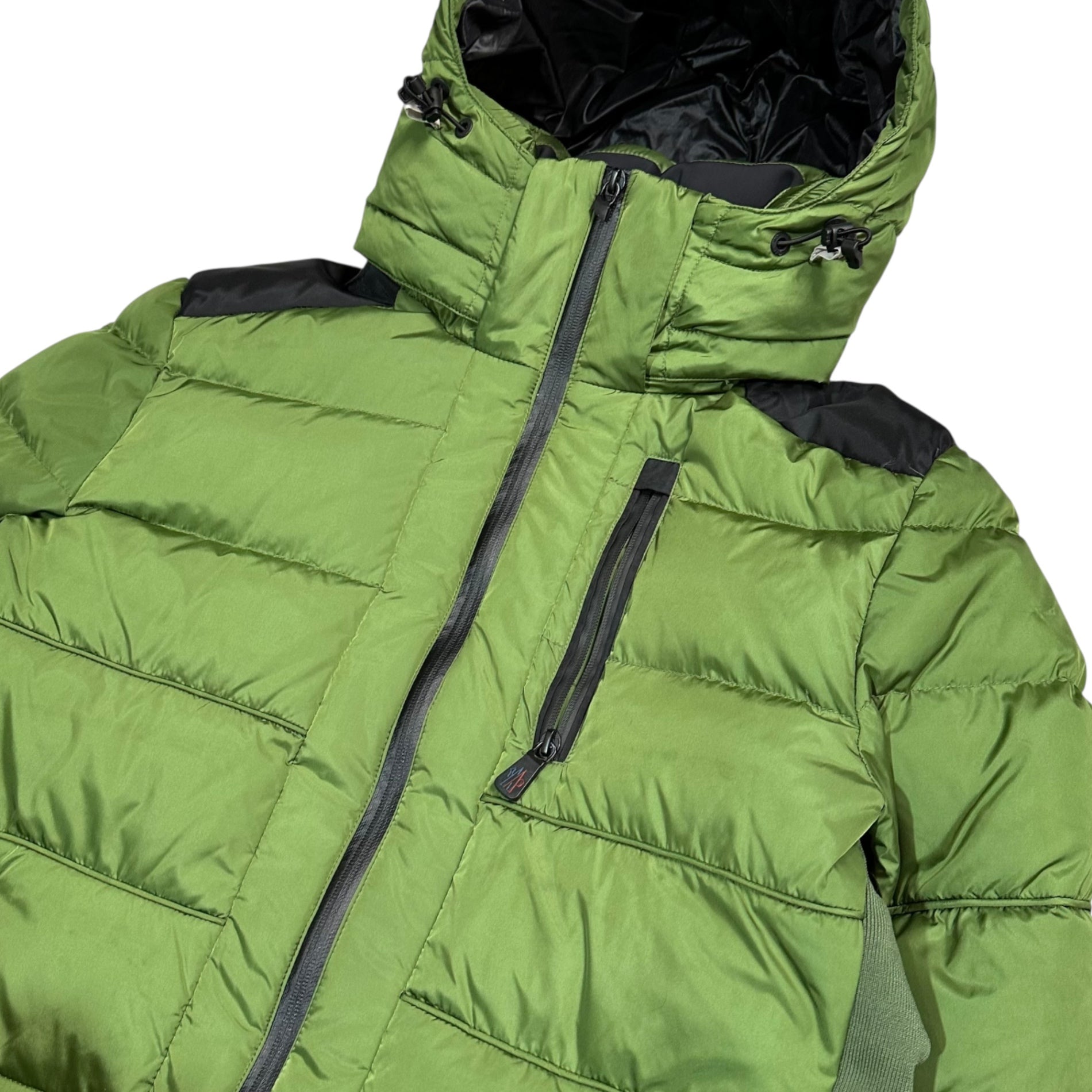 MONCLER GRENOBLE(モンクレール グルノーブル) RIND Old Hooded Down Jacket オールド フーデッド ダウン ジャケット XXL グリーン×ブラック