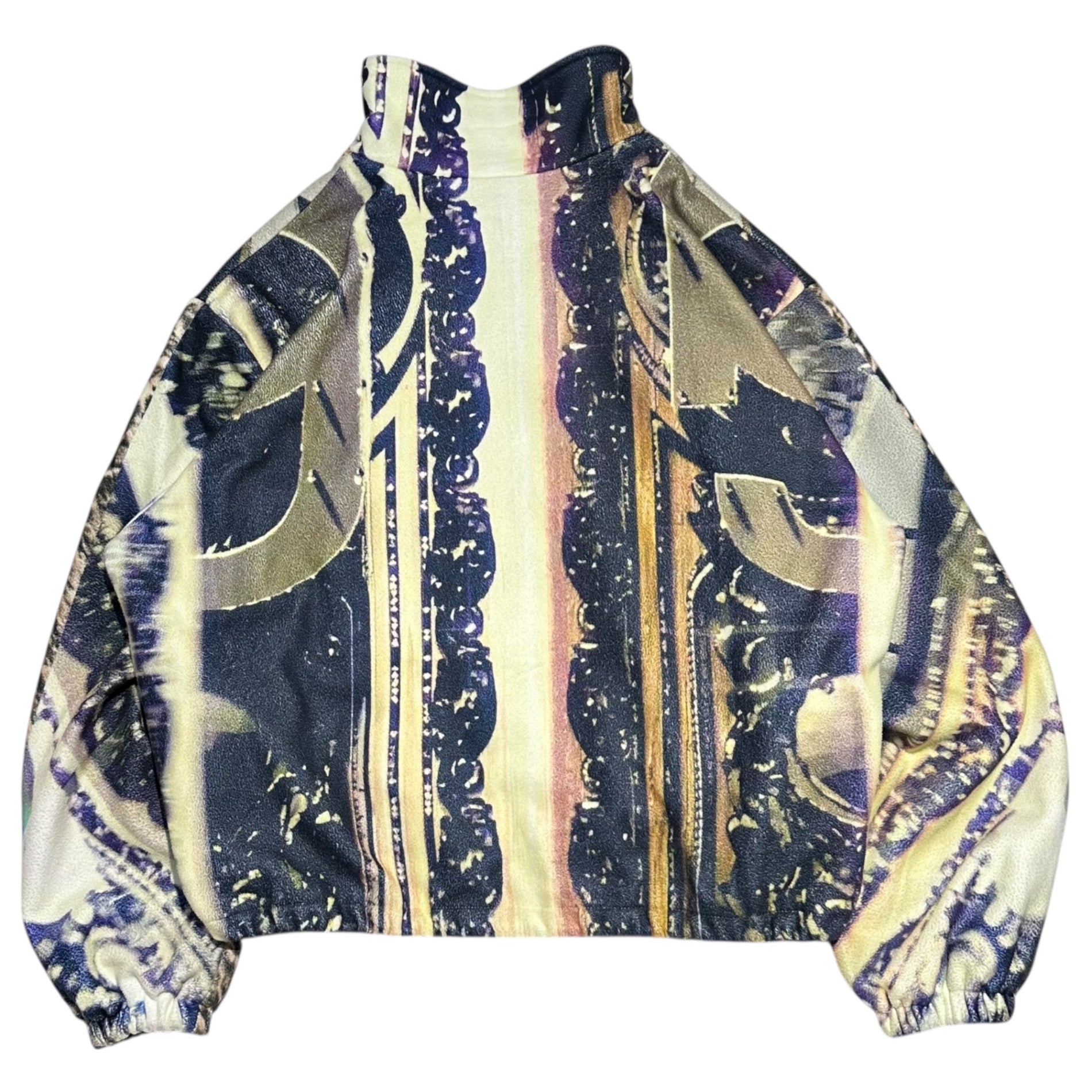 GB MOUTH(ジービーマウス) Door Series Fleece Jacket 扉 シリーズ フリース ジャケット XL程度 ベージュ×ネイビー