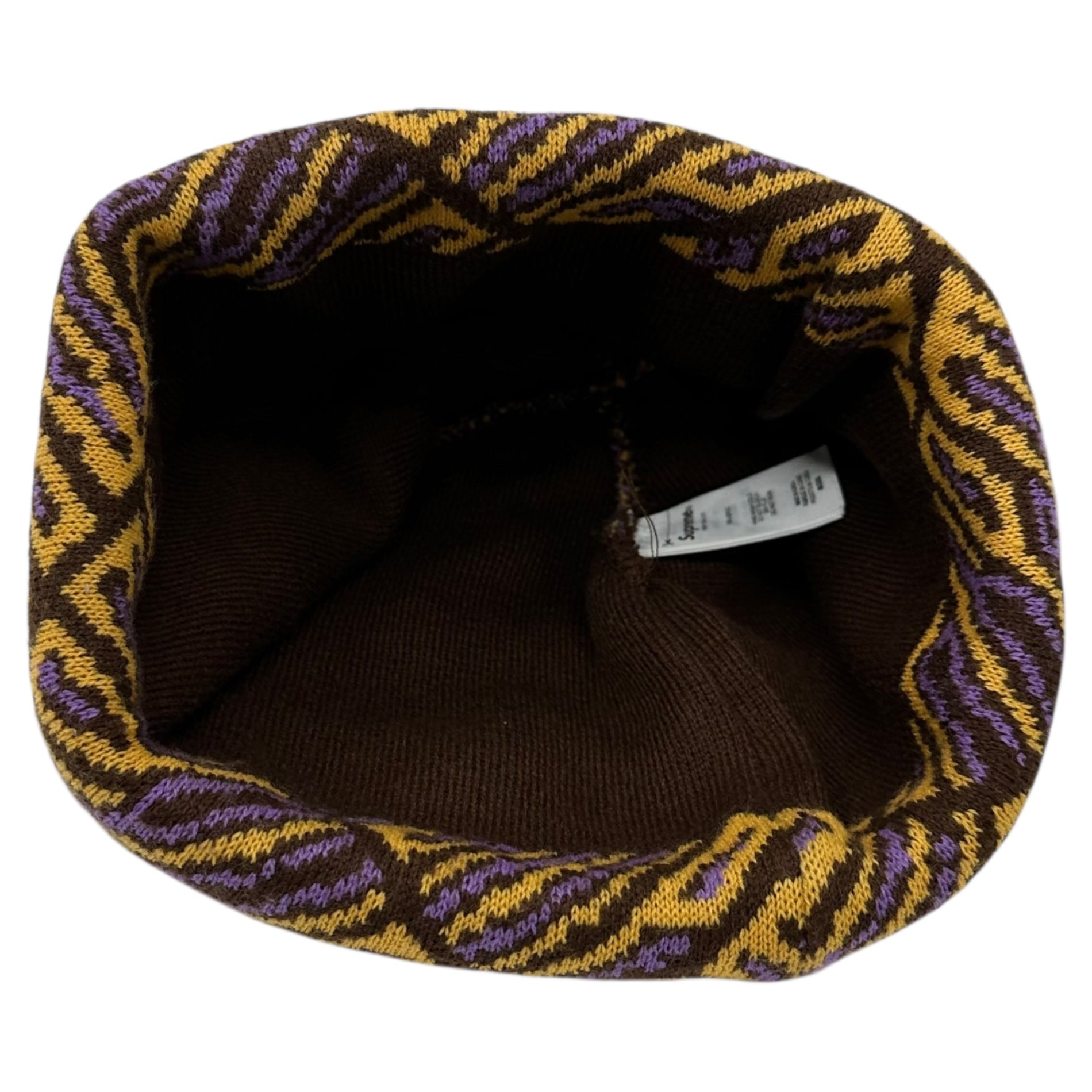 SUPREME(シュプリーム) 24AW Funk Spellout Beanie ファンク スペルアウト ビーニー イエロー×パープル 24FW ニット帽