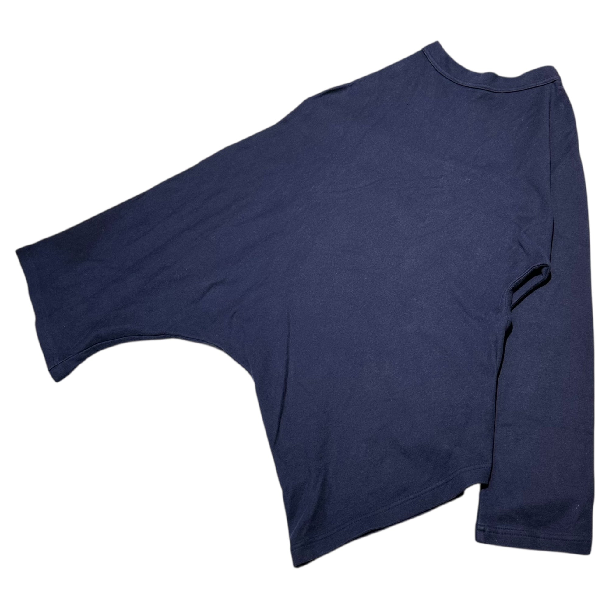 Y's(ワイズ) 90's Cotton Poly Blend Distressed Knit Top 90年代 コットン ポリ 変形 カットソー FY-T10-057 3(L程度) ネイビー