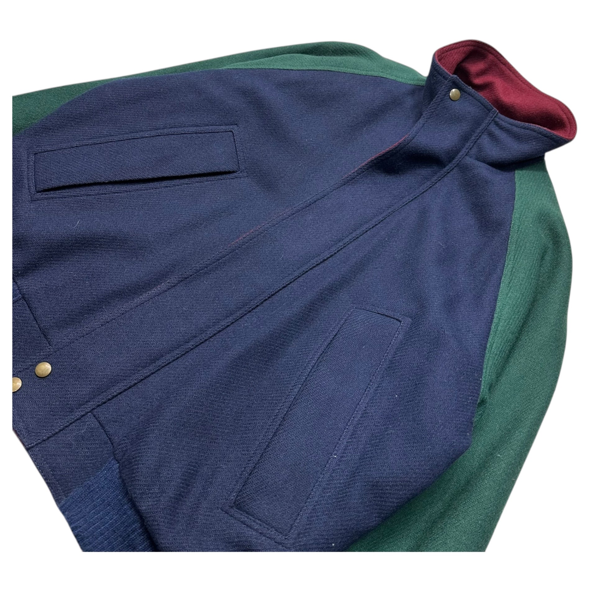 LOBO by PENDLETON(ロボ バイ ペンドルトン) 70~80's Multi-Color Wool Blouson 70～80年代マルチカラー ウール ブルゾン  L ネイビー×グリーン×レッド ヴィンテージ