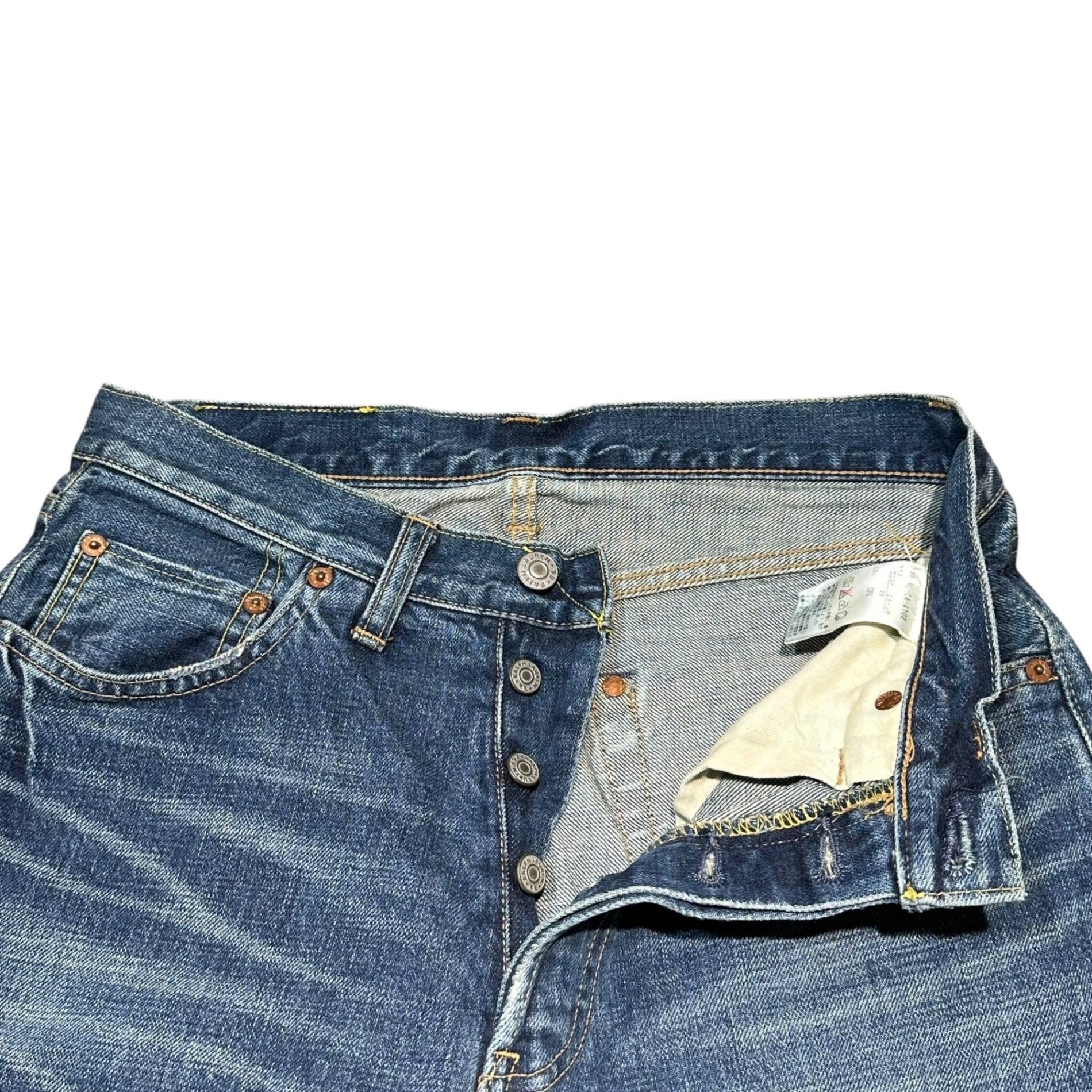 RRL(ダブルアールエル) Used-Processed Straight Denim Pants ユーズド加工 ストレート デニム パンツ W28 インディゴ