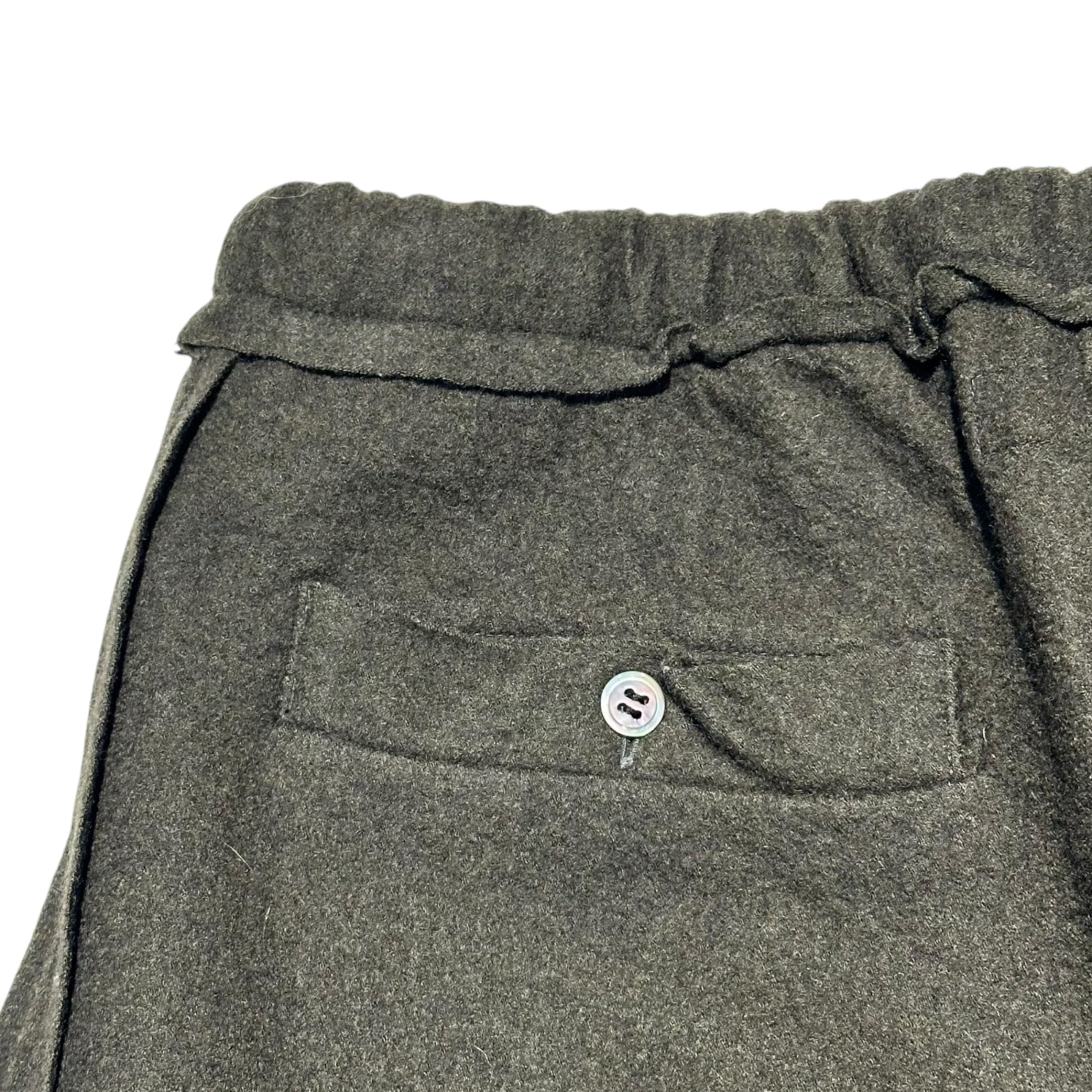 Y's(ワイズ) Fulling Inside-Out Cut-Off Semi-Wide Easy Pants 縮絨加工 インサイドアウト 断ち切り セミワイド イージー パンツ YU-T81-572 3(L程度) カーキ