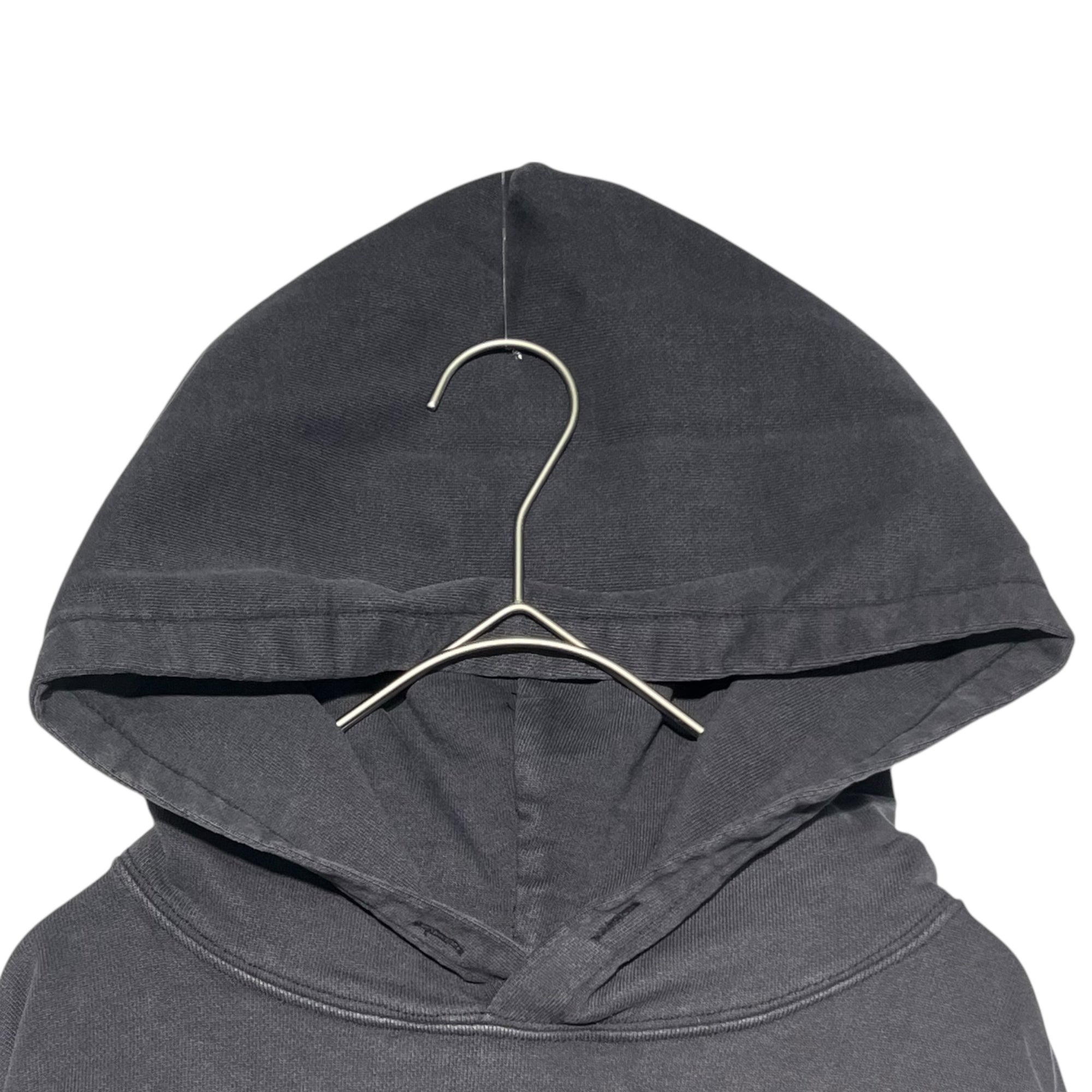 UNUSED(アンユーズド) 23SS Overdyed hoodie【ASH】 製品染め フーディ パーカー アッシュ US2300 2(M程度) ブラック 参考定価34,100円(税抜)