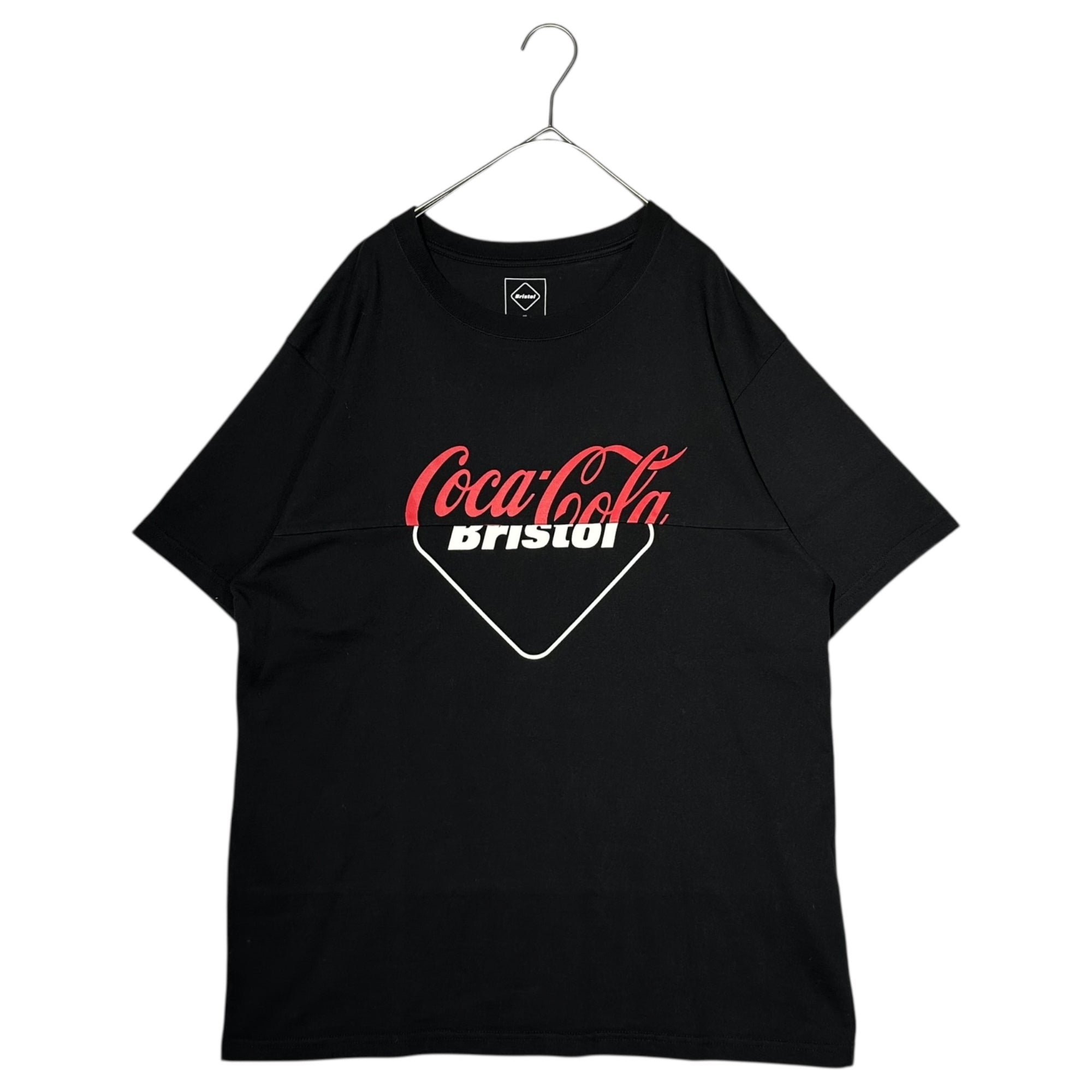 F.C.Real Bristol FCRB ×  COCA-COLA (エフシーレアルブリストル × コカコーラ) 20SS SPLIT LOGO TEE スプリット ロゴ Tシャツ FCRB-200023 XL ブラック