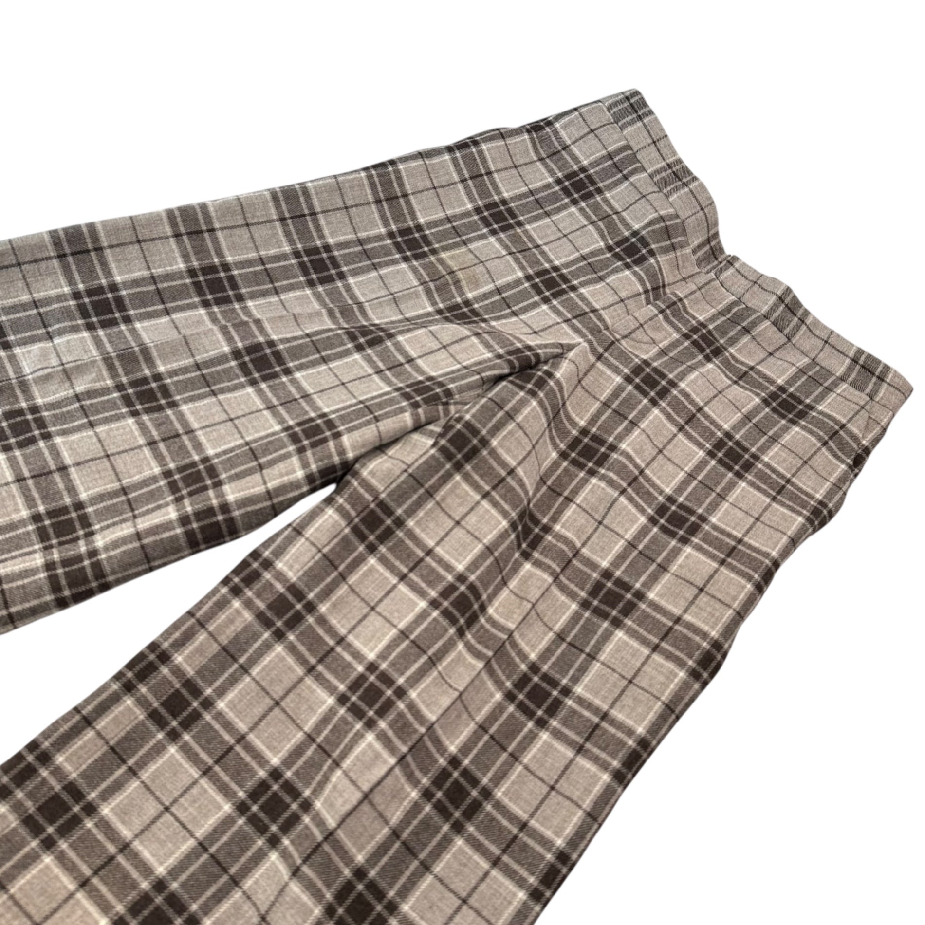 MARNI(マルニ) Wide Straight Tartan Check Wool Pants ワイド ストレート タータンチェック ウール パンツ PAMAO25U01TW008 40 ベージュ