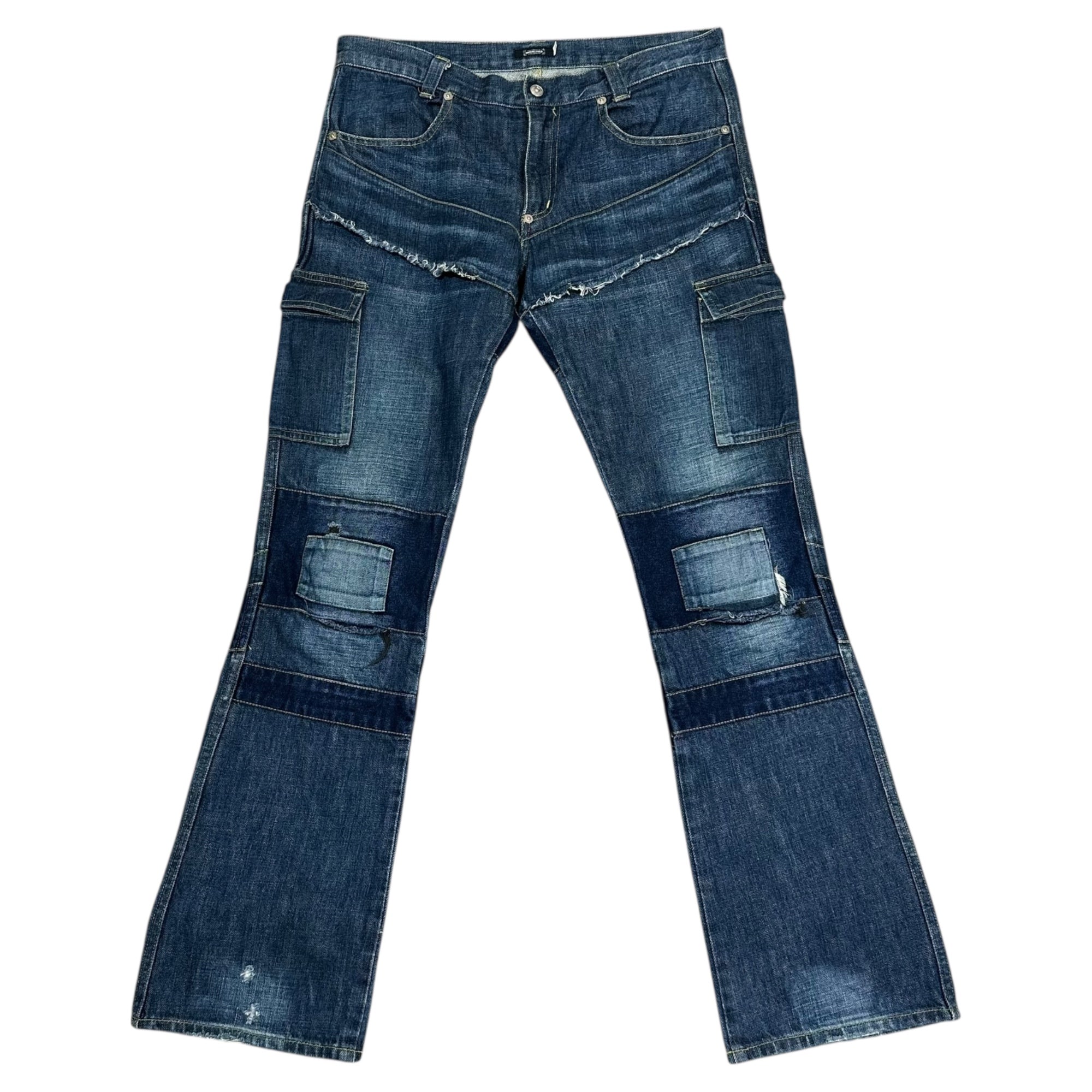 UNDERCOVER(アンダーカバー) 01AW DAVF Period Patchwork Denim Cargo Pants DAVF期 パッチワーク デニム カーゴ パンツ S313 M インディゴ