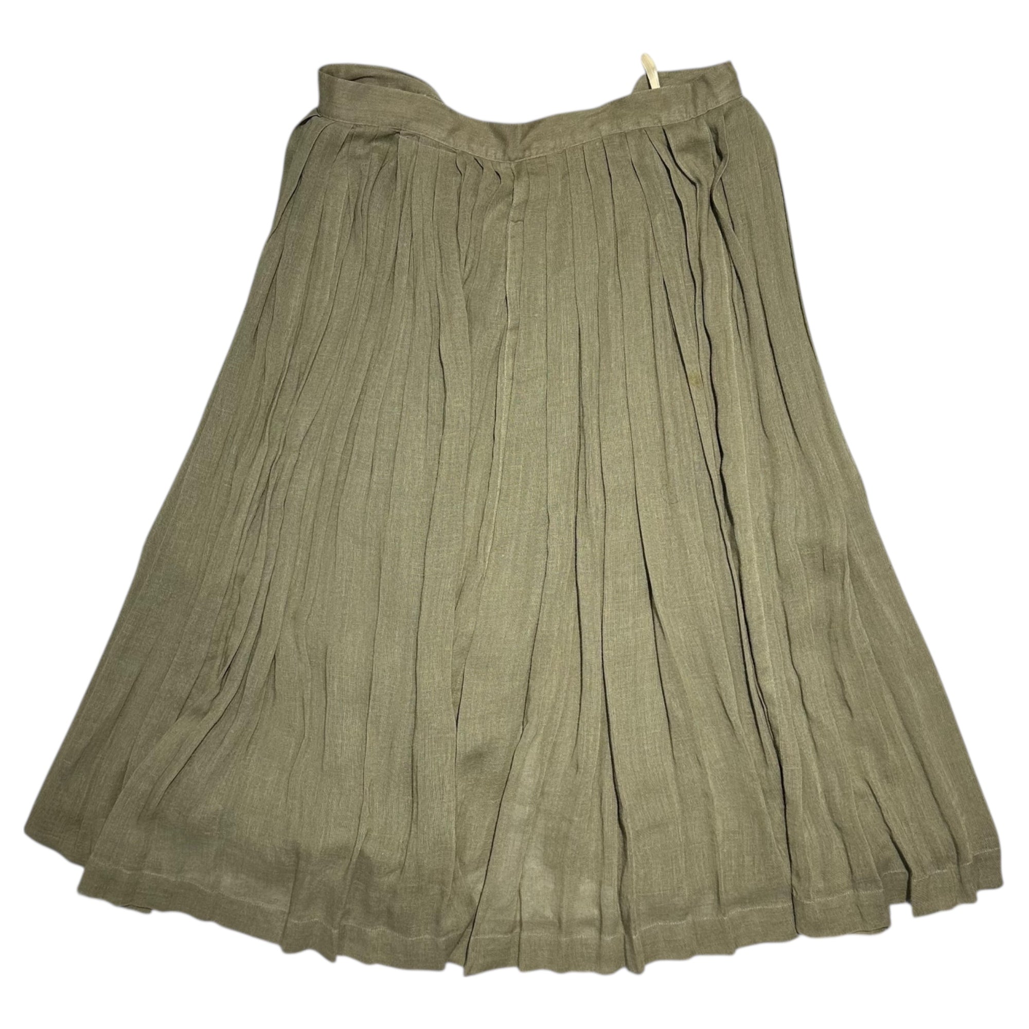 ISSEY MIYAKE(イッセイミヤケ) 70's Vintage Pleated Long Wrap Skirt 70年代 ヴィンテージ プリーツ 巻き スカート JL52039 9号(M~L程度) ベージュ 初期 筆タグ