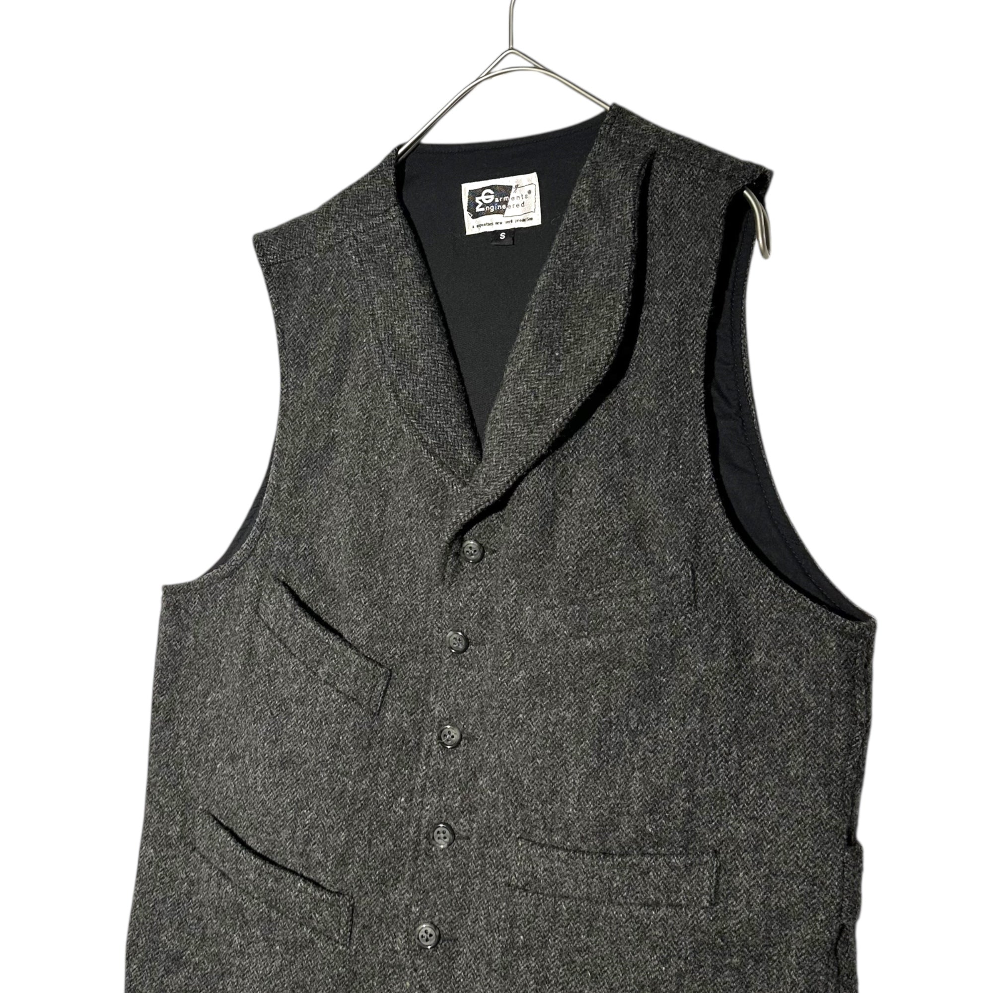 Engineered Garments(エンジニアードガーメンツ) Tweed Wool Gilet ツイード ウール ジレ S グレー ベスト