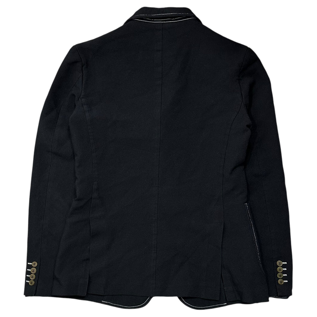 COMME des GARCONS HOMME DEUX(コムデギャルソンオムドゥ) 2013AW Garment-Dyed White-Stitch 3B Jacket 製品染め ホワイトステッチ 3B ジャケット DL-J067 S ブラック AD2013 テーラード