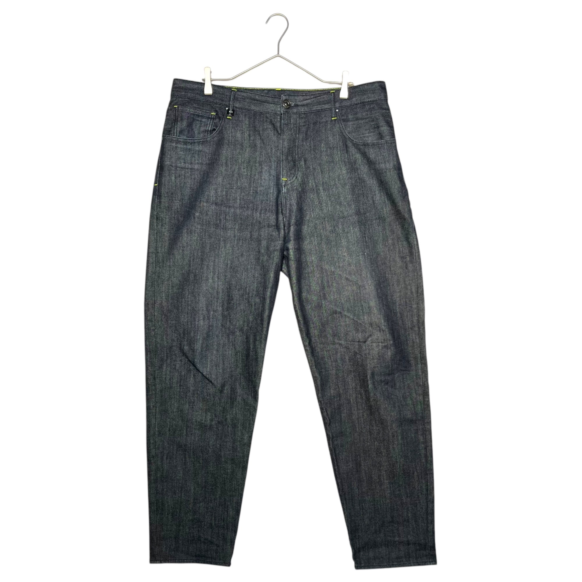 ARMANI EXCHANGE(アルマーニエクスチェンジ) Green stitch tapered denim pants グリーンステッチ テーパード デニム パンツ 3KZJ30 Z1FZZ 36(XL程度) インディゴ