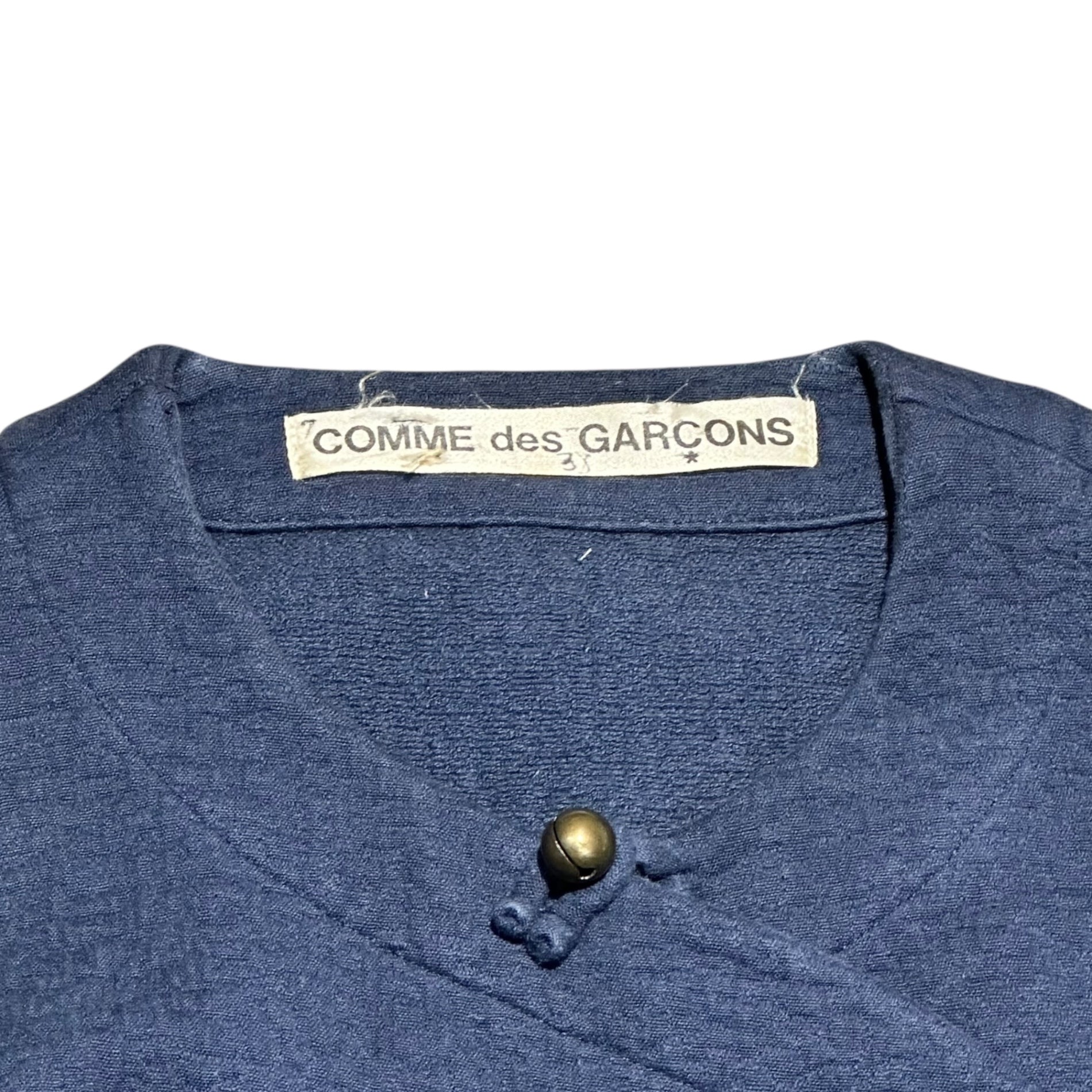 COMME des GARCONS(コムデギャルソン) 70's Archive Bell Button Kung Fu Jacket アーカイブ 鈴 ボタン カンフー ジャケット J110130 表記無(FREE) ネイビー 70年代 ヴィンテージ
