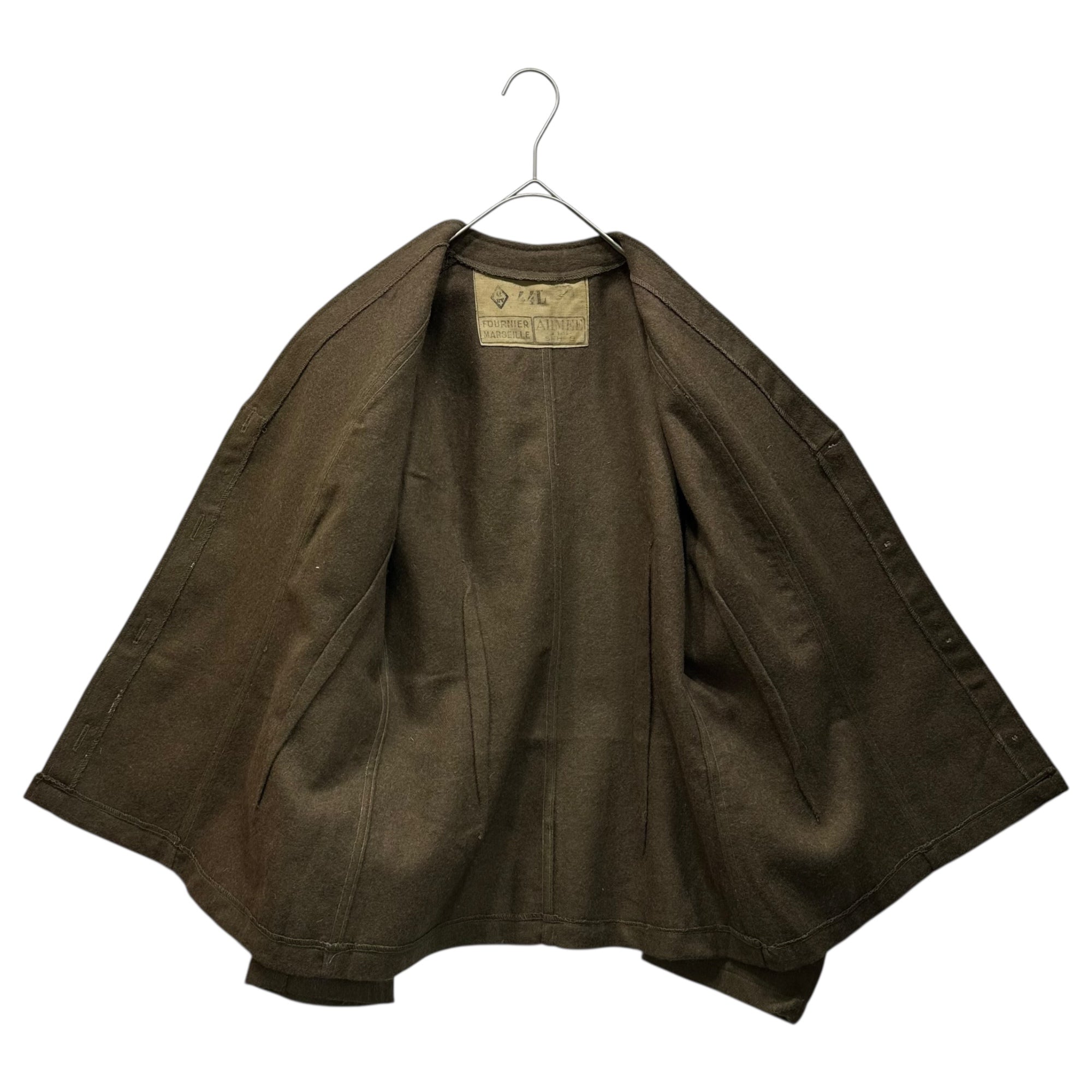 FRENCH MILITARY(フランス軍) 50's Vintage Wool Liner Jacket ヴィンテージ ウール ライナー ジャケット 44L オリーブ 50年代 ヴィンテージ カーディガン