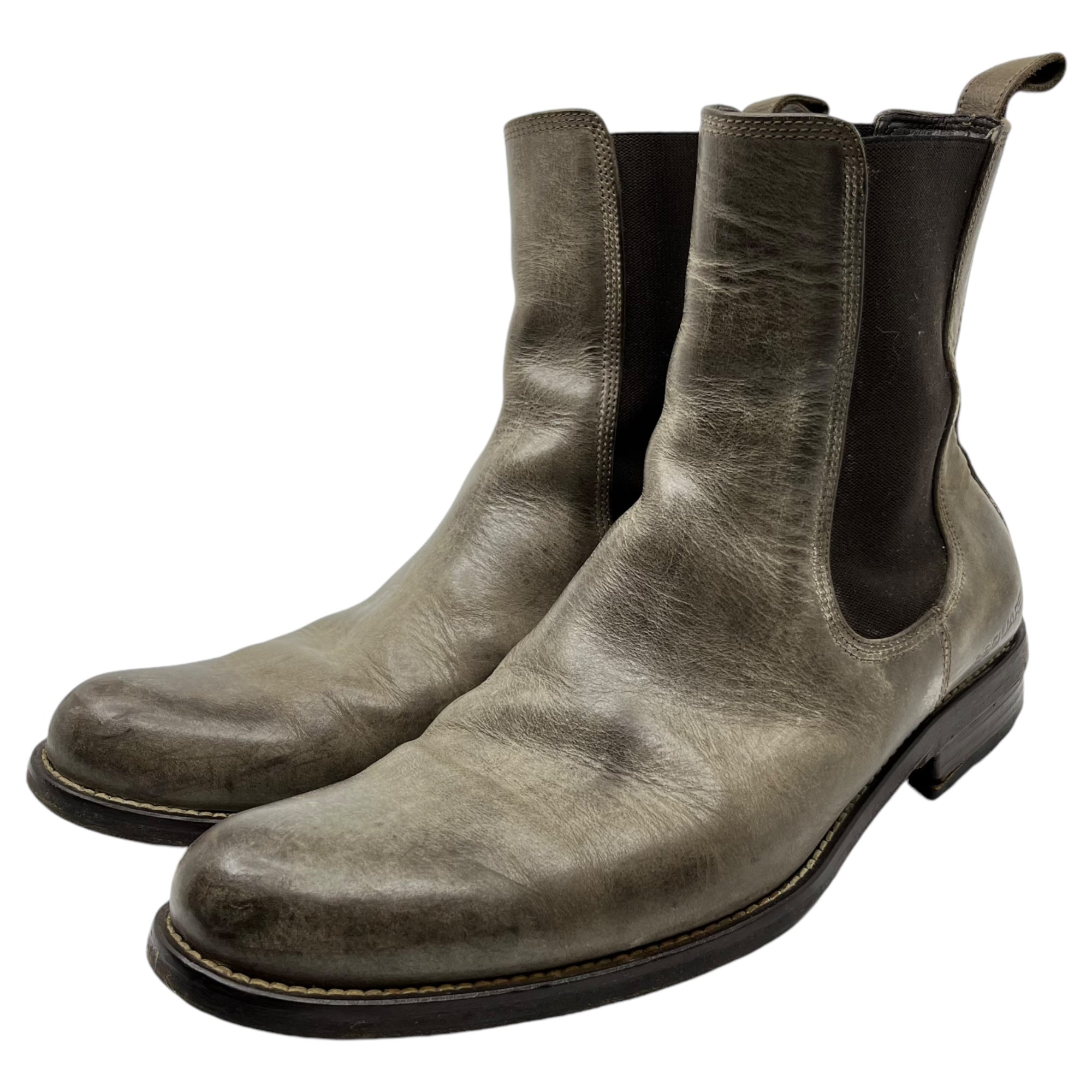 DSQUARED2(ディースクエアード) Side gore leather boots サイドゴア レザー ブーツ 42(27cm程度) ブラウン