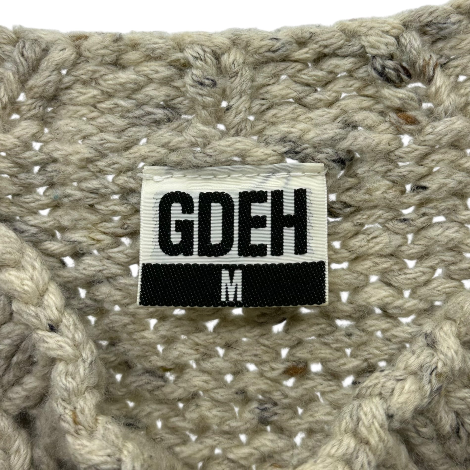 GOODENOUGH(グッドイナフ) 00's Pullover Cable Knit  00年代 プルオーバー ケーブル ニット ローゲージ M アイボリー