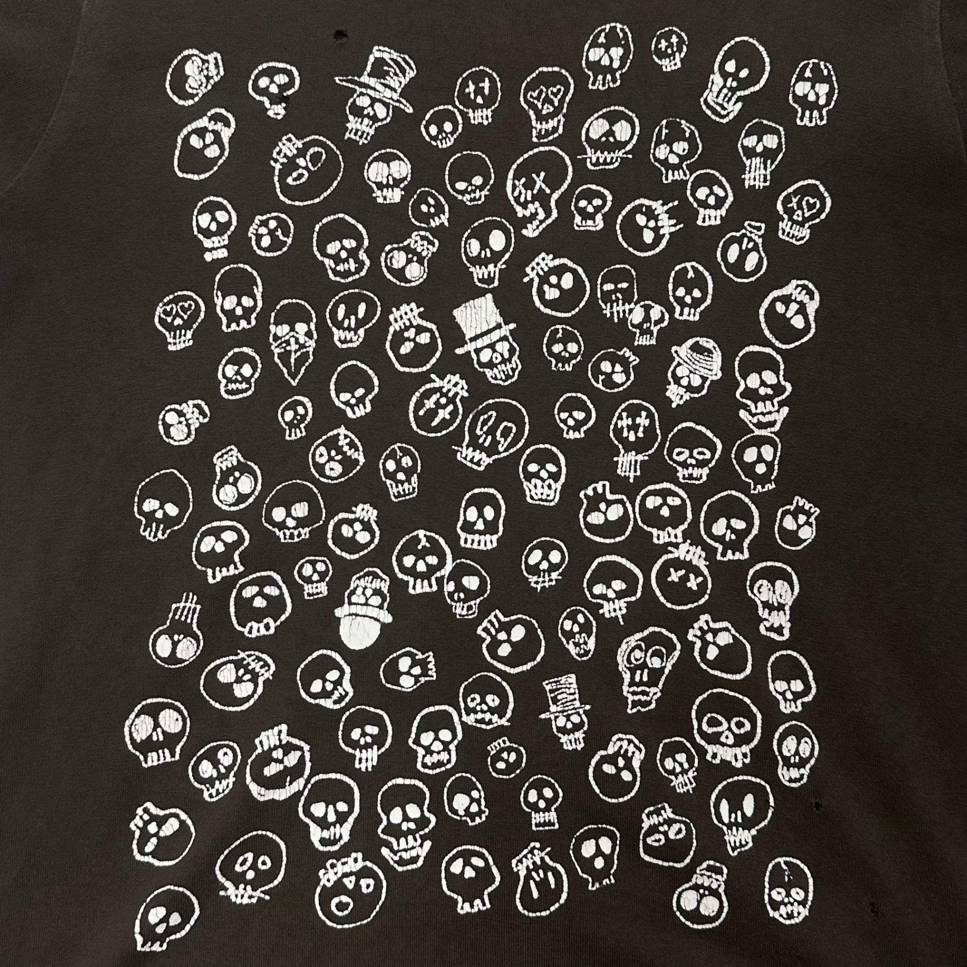 NUMBER (N)INE(ナンバーナイン) 2005SS ”Night Crawler” Skull-Print T-Shirt ナイトクルーラー スカル プリント Tシャツ 0 ブラウン 00's