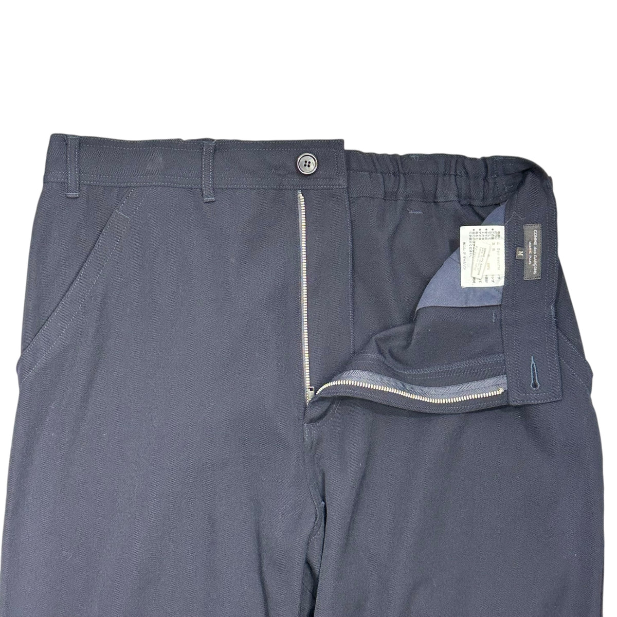 COMME des GARCONS HOMME PLUS(コムデギャルソンオムプリュス) 1994AW Wool Gabardine Wide-Tapered Slacks ウール ギャバジン ワイド テーパード スラックス PP-04004S S ブラック AD1994 90s アーカイブ