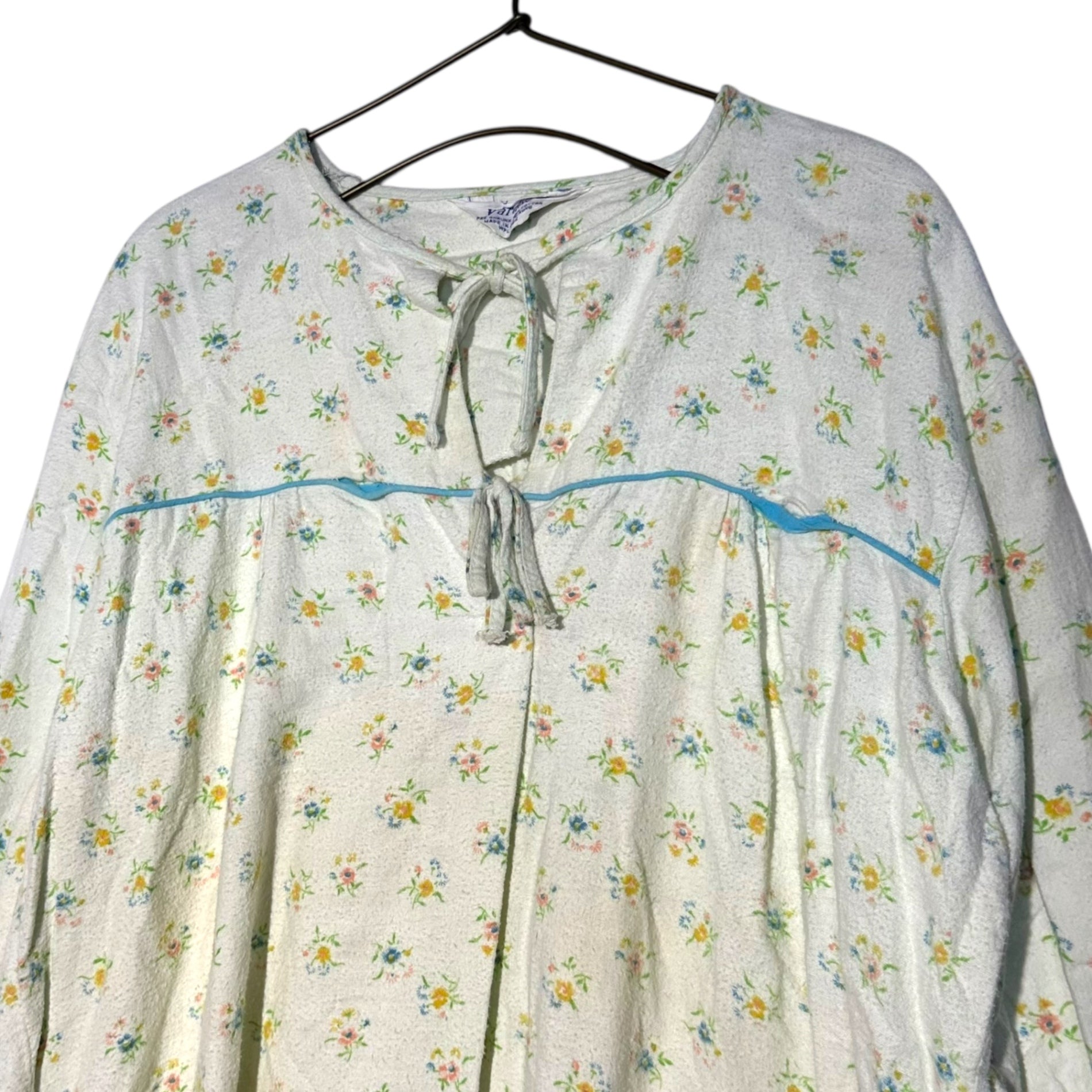 VINTAGE(ヴィンテージ) 70's flower printed lomg onepiece 花柄の長袖ロング丈ワンピース 38(M~L程度) グリーン