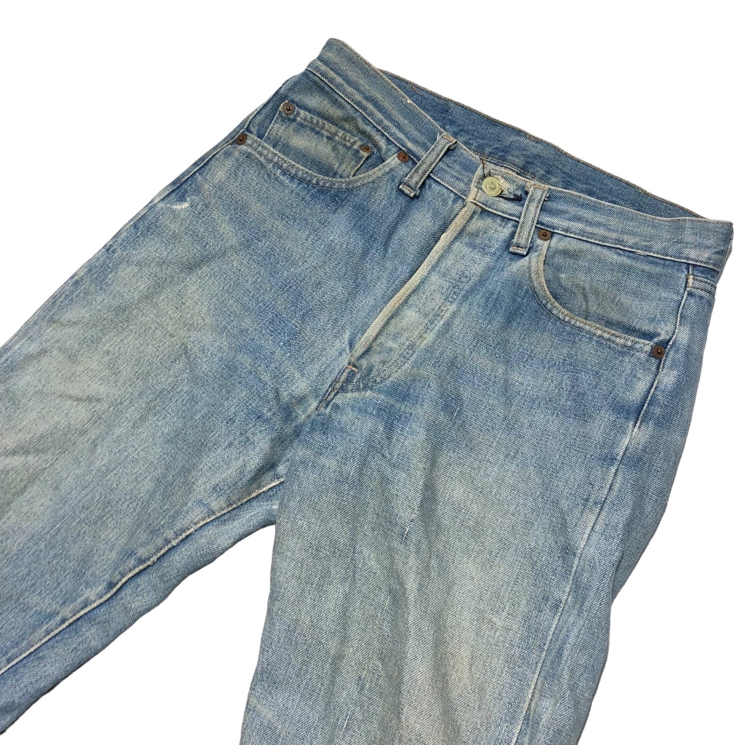 Levi's(リーバイス) 70's 66前期 501 straight denim pants ストレート デニム パンツ W30 ライトインディゴ 赤耳 スモールe 70年代 ヴィンテージ 紙パッチ